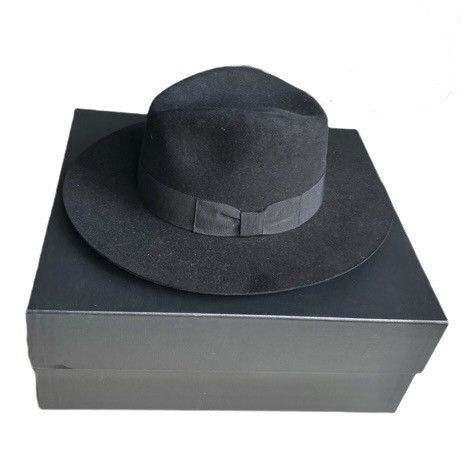 Hedi Slimane × Saint Laurent Paris Saint Laurent Fall 2016 Rabbit Wool Fedora Hat Size ONE SIZE - 5 Thumbnail