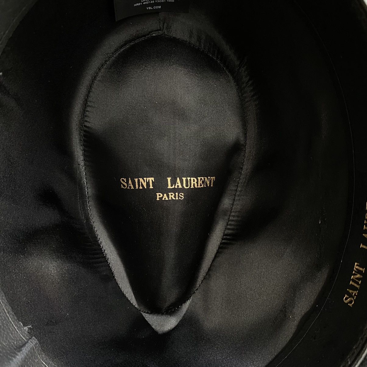 Hedi Slimane × Saint Laurent Paris Saint Laurent Fall 2016 Rabbit Wool Fedora Hat Size ONE SIZE - 15 Thumbnail