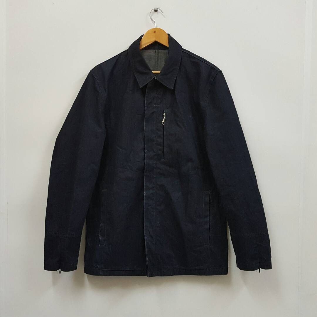 image of Vintage Men's Melrosa Nice Design Denim Jacket in Blue (Size Medium)