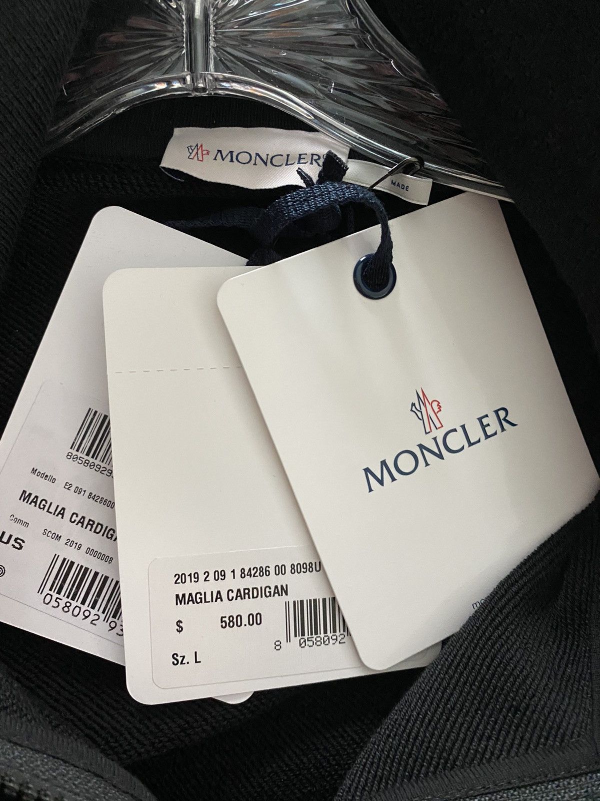Moncler Moncler Black Maglia Zip-Up Sweater Size US L / EU 52-54 / 3 - 5 Thumbnail