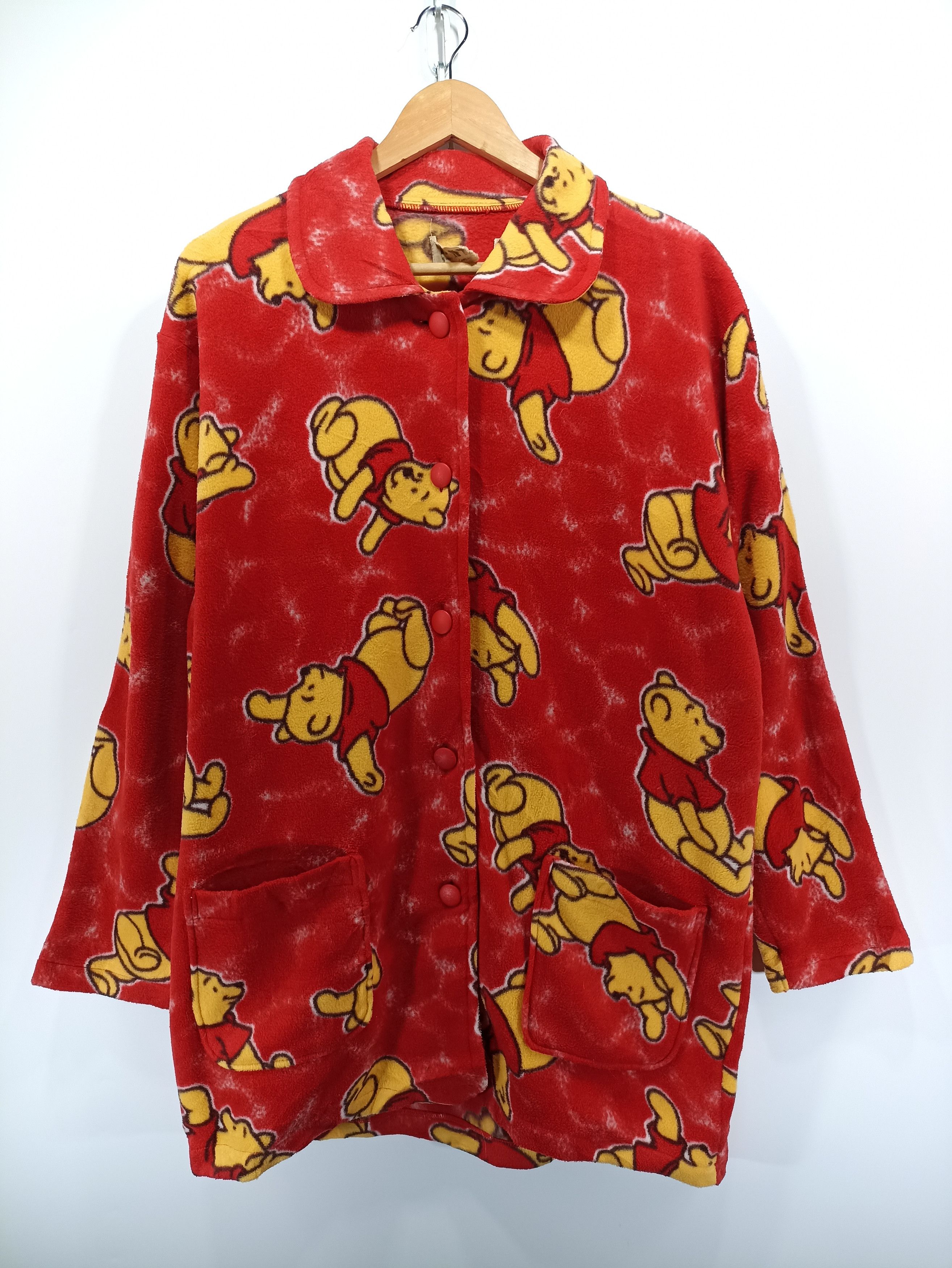Cartoon Network × Disney × Vintage Vinredtage Erny X Pooh Over Print Button Jacket Fleece Size US M / EU 48-50 / 2 - 1 Thumbnail