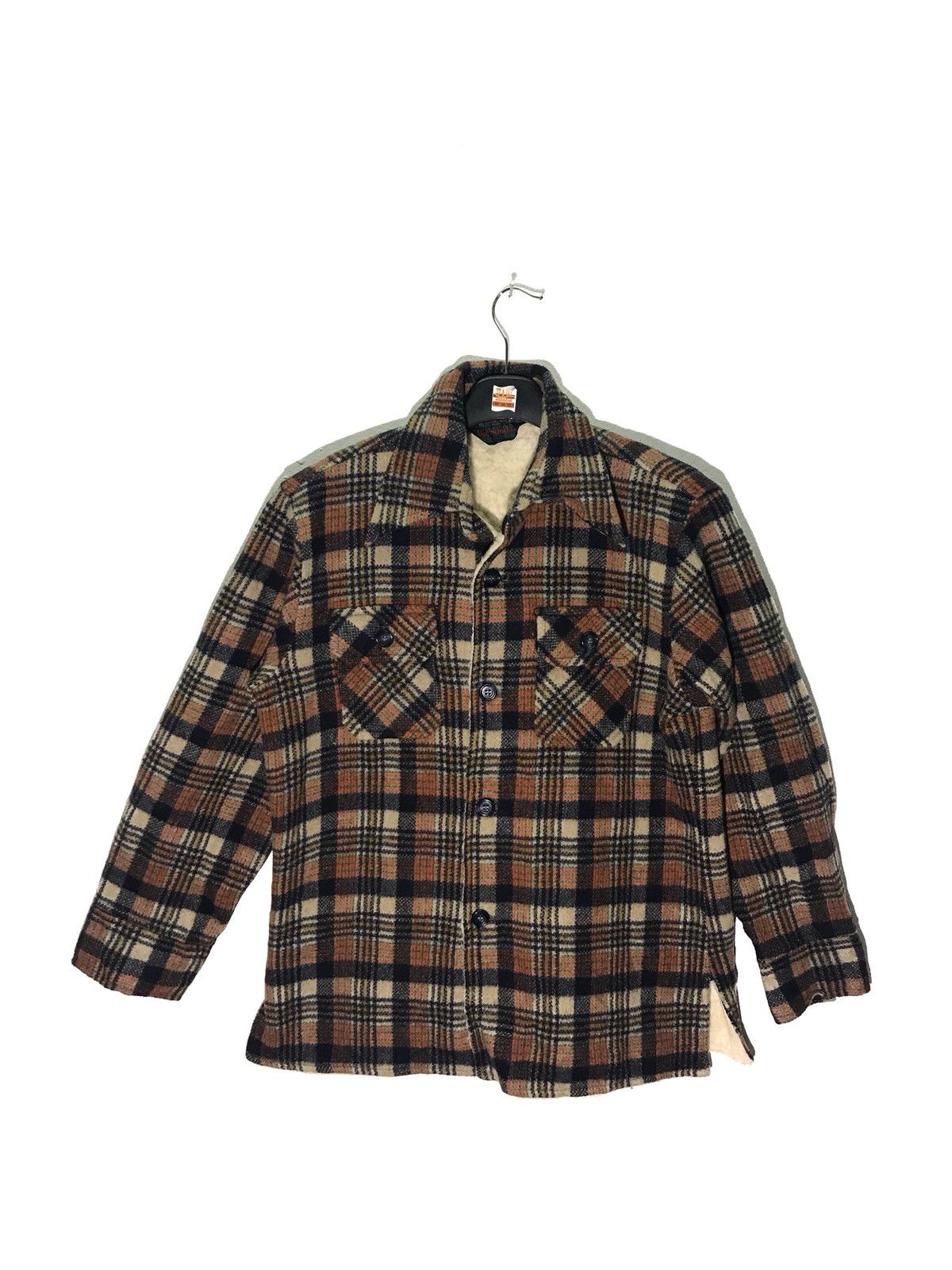 Japanese Brand Big Sunday Winter Wool Plaid Shirt