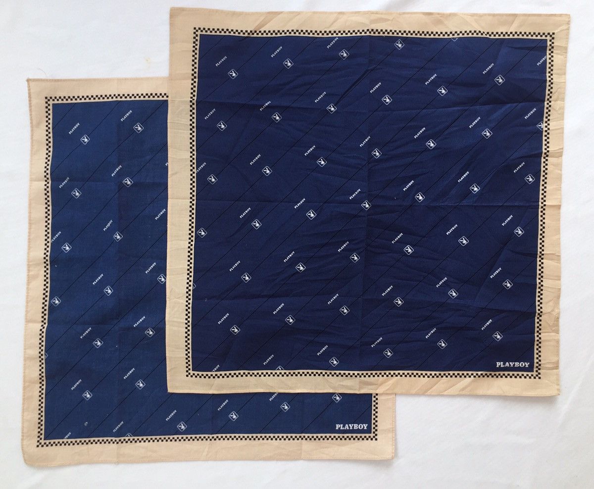 Playboy 2 PCS PLAYBOY COTTON BANDANA / HANDKERCHIEF Size ONE SIZE - 2 Thumbnail