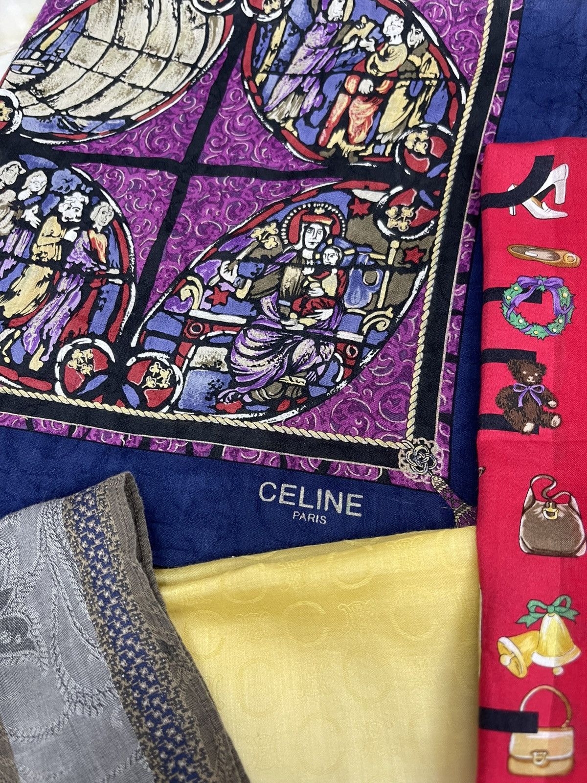 Celine 4 pcs LUXURY CELINE BANDANA / HANDKERCHIEF Size ONE SIZE - 7 Thumbnail