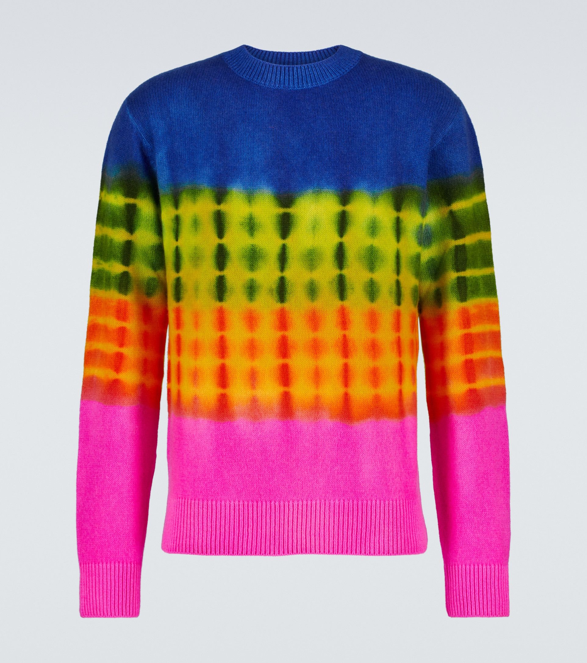 image of The Elder Statesman Cashmere Crewneck Sweater In Multicolor, Men's (Size Large)