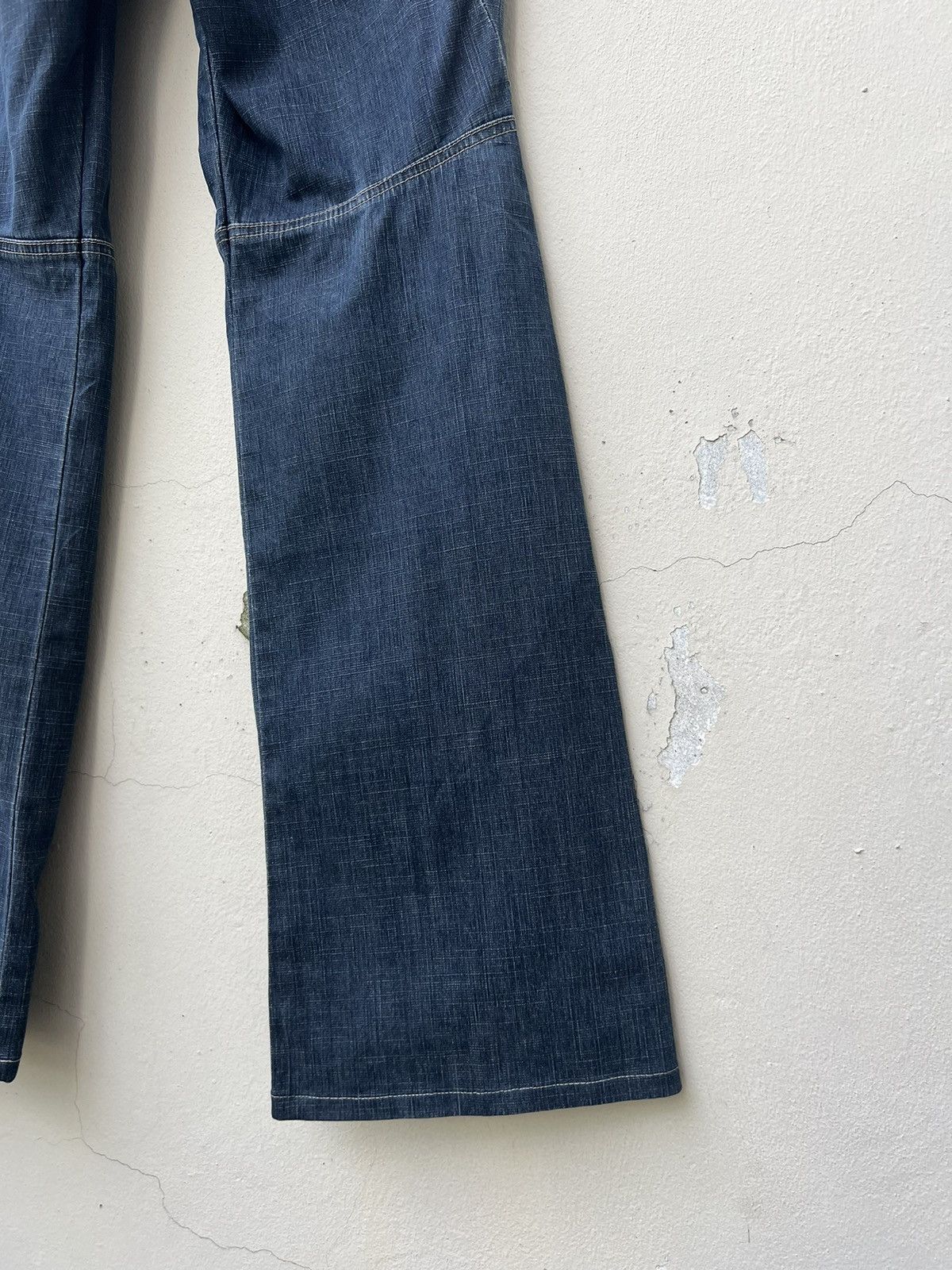 Le Grande Bleu (L.G.B.) Vintage MFG Stretch Fade Denim Flared Jeans Size US 31 - 17 Thumbnail