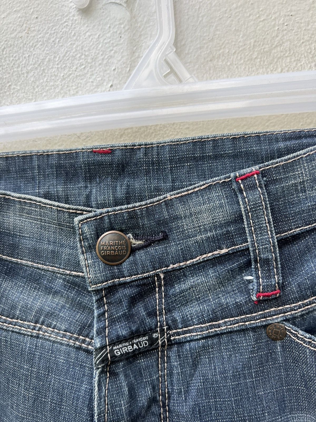Le Grande Bleu (L.G.B.) Vintage MFG Stretch Fade Denim Flared Jeans Size US 31 - 7 Thumbnail