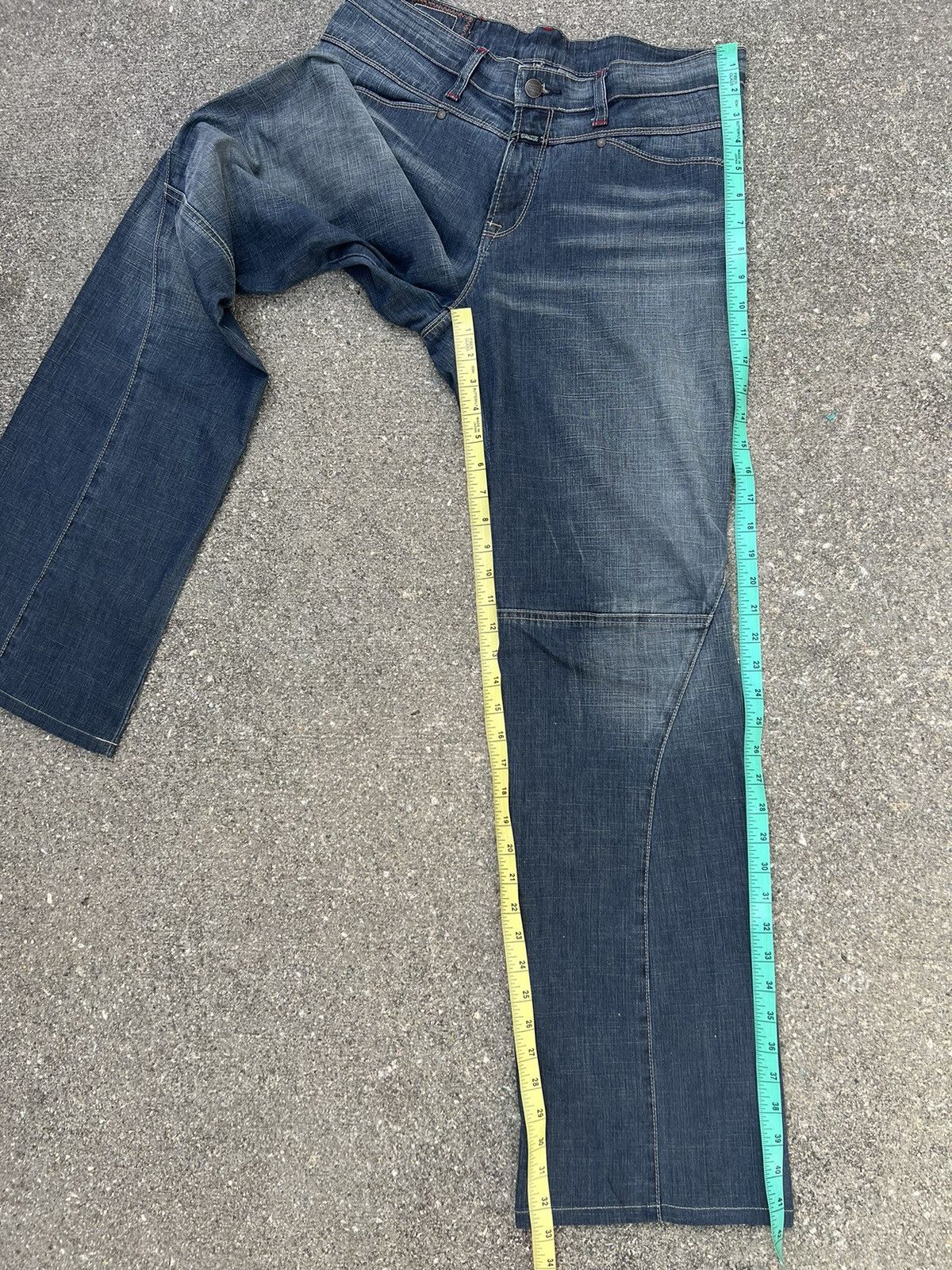 Le Grande Bleu (L.G.B.) Vintage MFG Stretch Fade Denim Flared Jeans Size US 31 - 4 Thumbnail