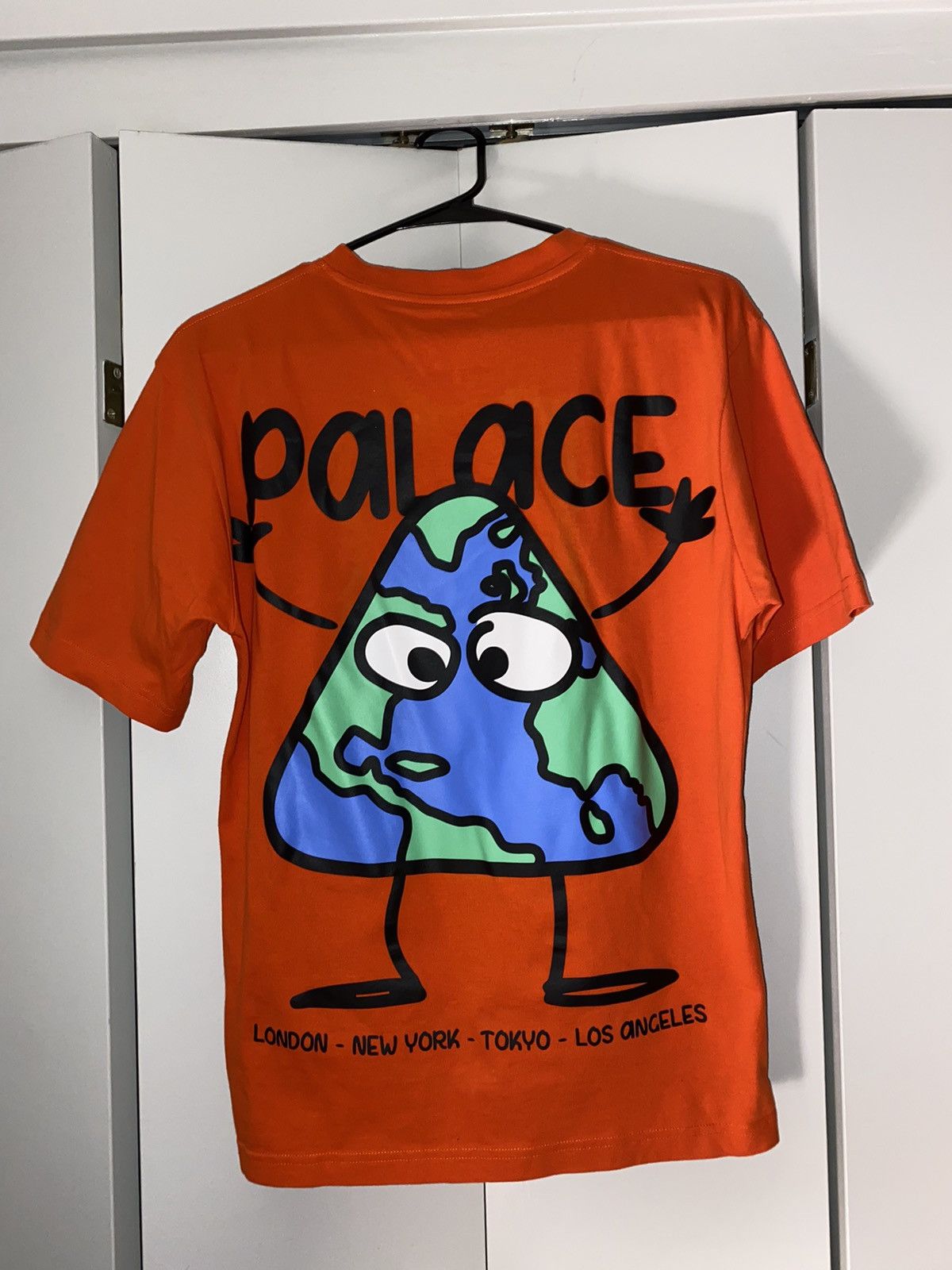 Image of Palace Globlerone T Shirt in Orange, Men's (Size Small)