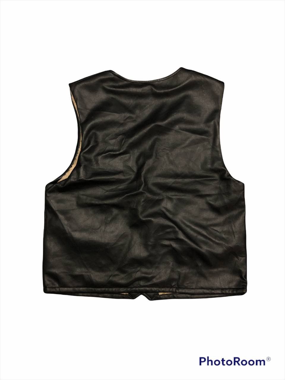 Japanese Brand × Vintage Black Leathers Vest Style Comme des garcon Size US M / EU 48-50 / 2 - 2 Thumbnail