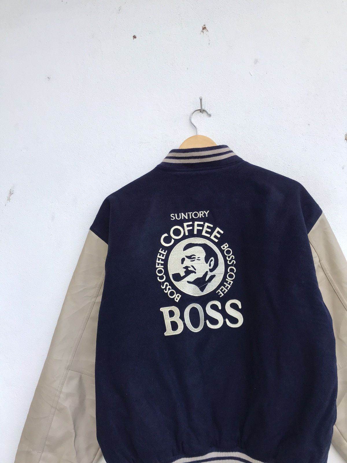Other Suntory Coffee Boss Synthetic Leather Sleeve Varsity Jacket Size US M / EU 48-50 / 2 - 6 Thumbnail
