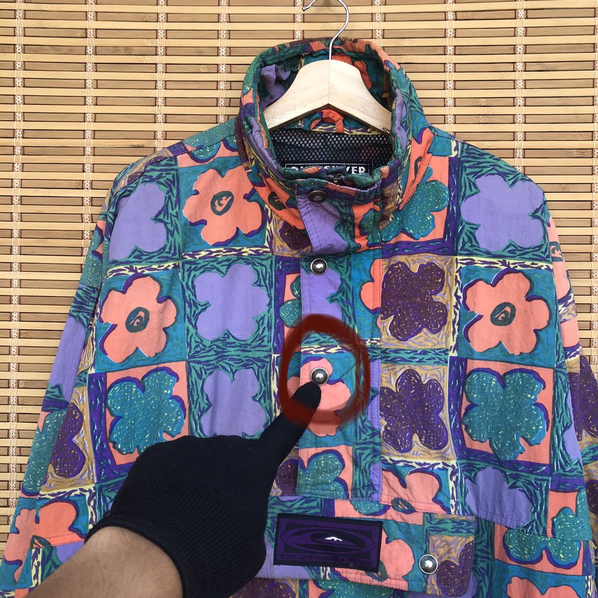 Quicksilver × Vintage Rare Quicksliver Flower anorak vintage jacket S baggy Size US S / EU 44-46 / 1 - 9 Thumbnail