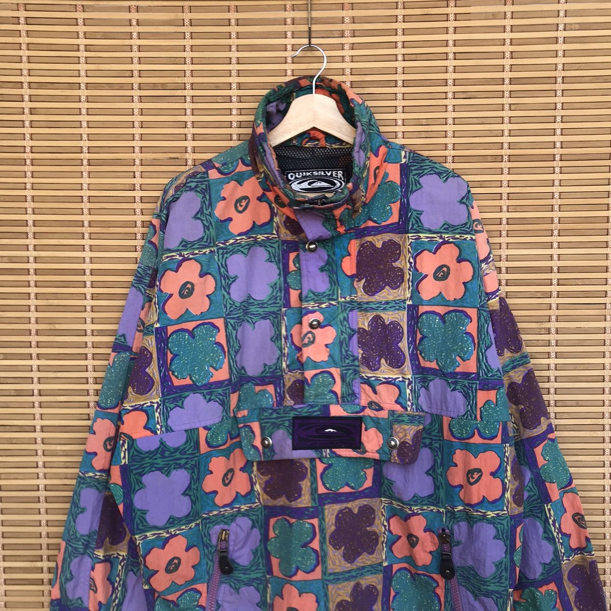 Quicksilver × Vintage Rare Quicksliver Flower anorak vintage jacket S baggy Size US S / EU 44-46 / 1 - 4 Thumbnail