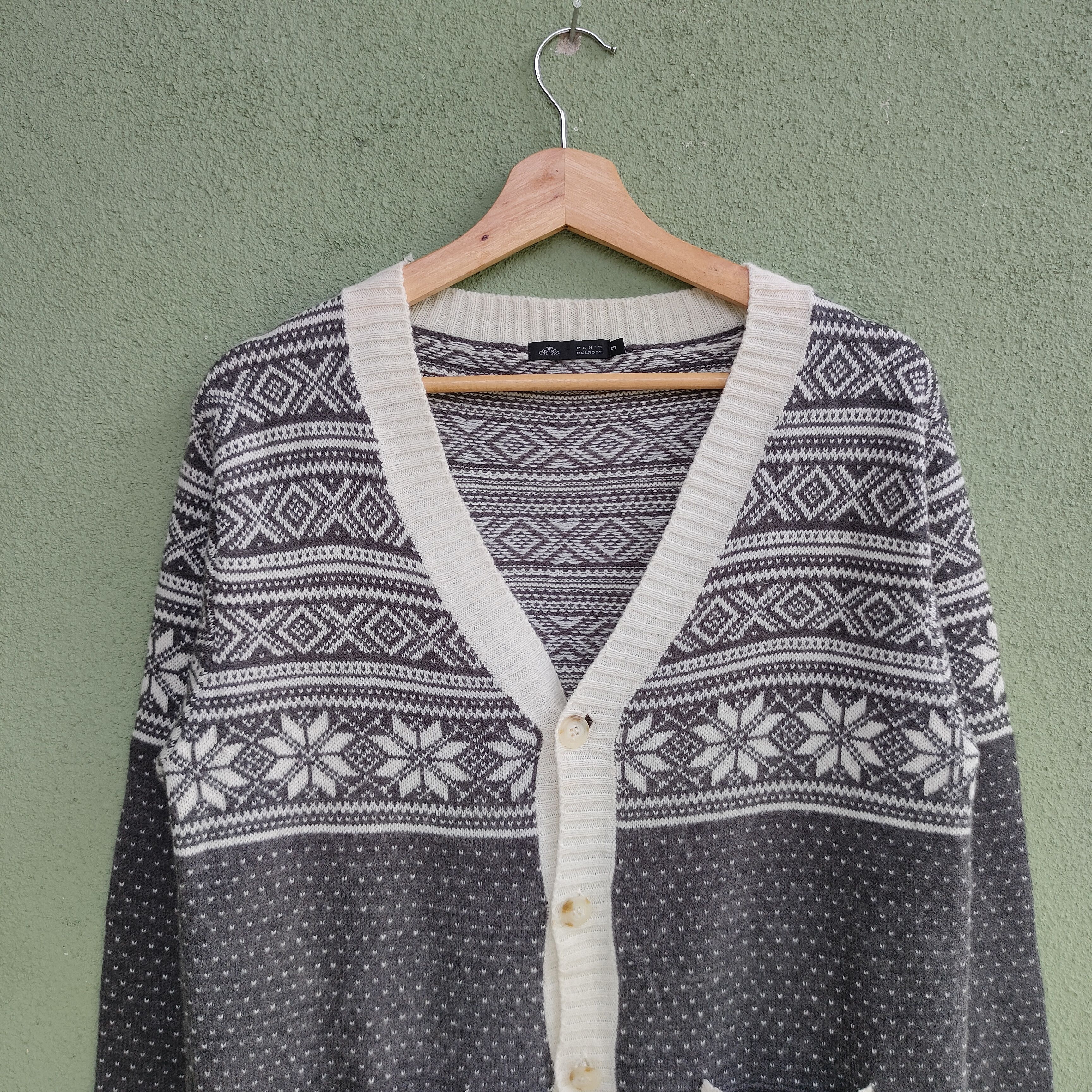 Aran Isles Knitwear Vintage MEN’S MELROSE Full Print Cardigan Knitwear Size US M / EU 48-50 / 2 - 5 Thumbnail