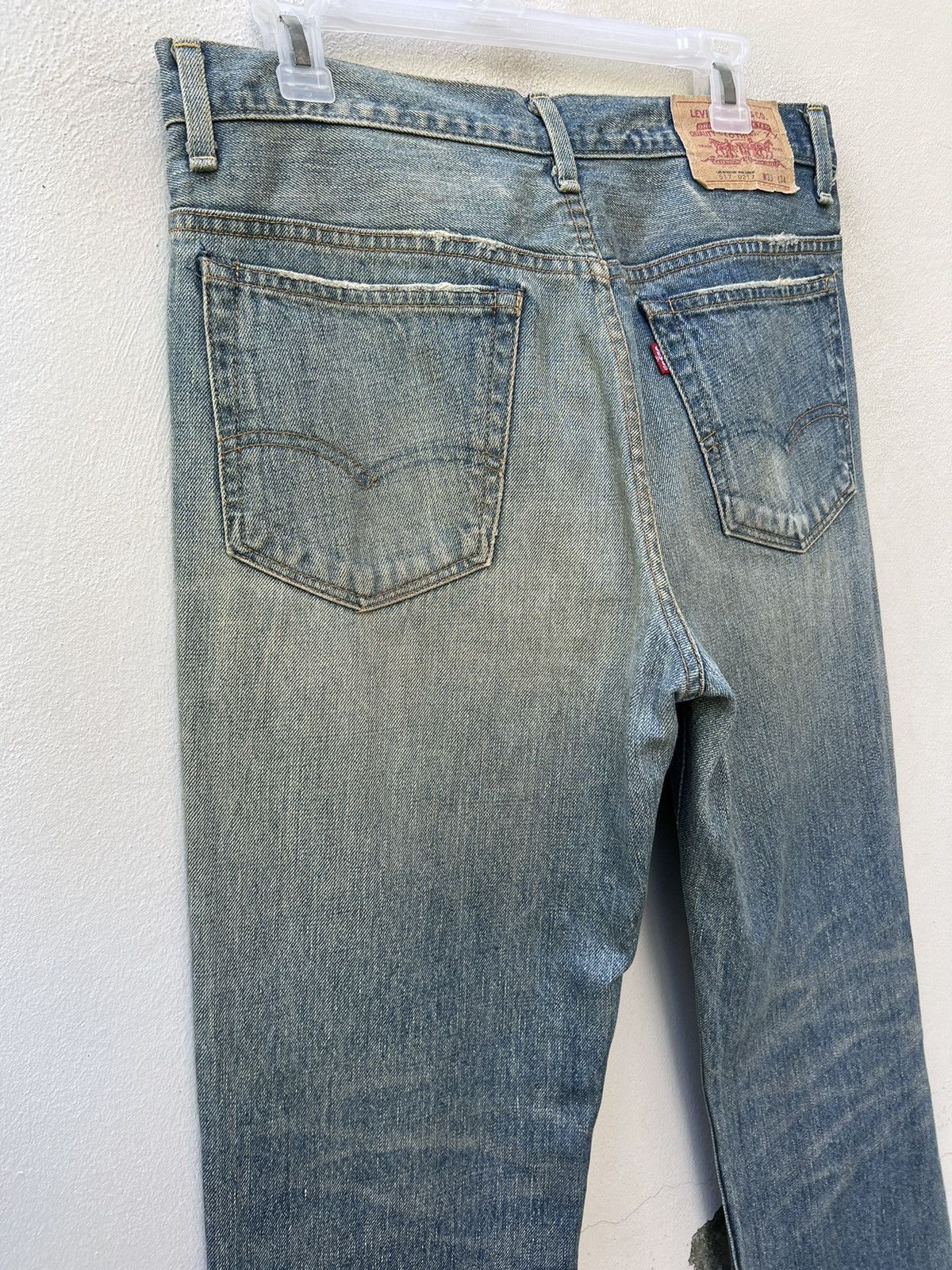 Levi's Vintage Clothing VTG 2002 LVC Levi’s 517 Big E Mud Wash Denim Flared Jeans Size US 32 / EU 48 - 16 Thumbnail