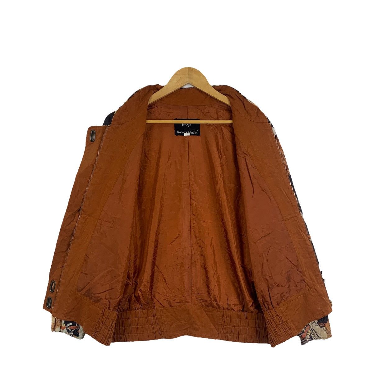 Vintage Franco V.Paoloni Milano Italy Design Bomber Jacket Size XL / US 12-14 / IT 48-50 - 3 Thumbnail