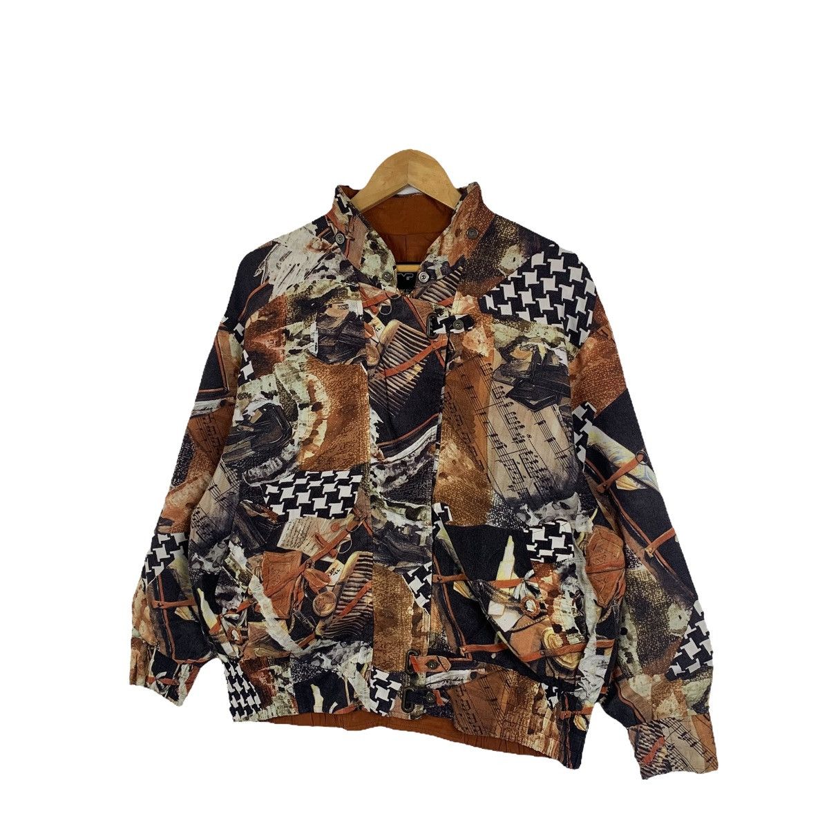 Vintage Franco V.Paoloni Milano Italy Design Bomber Jacket Size XL / US 12-14 / IT 48-50 - 4 Thumbnail