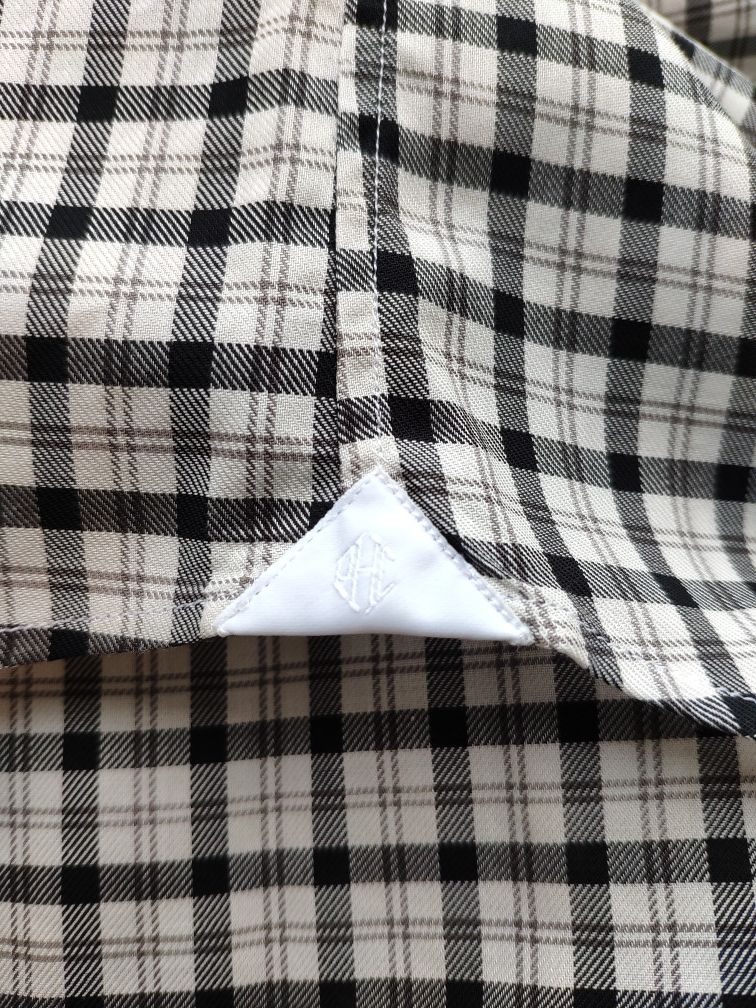 Patrick Hellmann Collection NEW ! Collar pin & bar plaid shirt.Like Comme des Garcons Size US M / EU 48-50 / 2 - 4 Thumbnail
