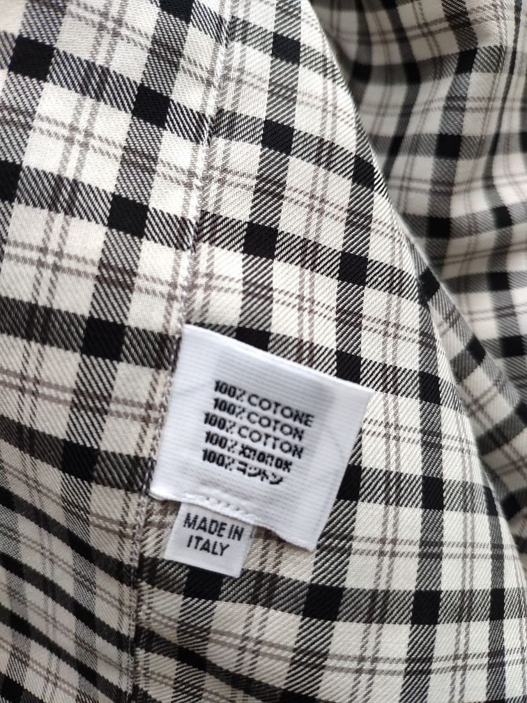 Patrick Hellmann Collection NEW ! Collar pin & bar plaid shirt.Like Comme des Garcons Size US M / EU 48-50 / 2 - 5 Thumbnail