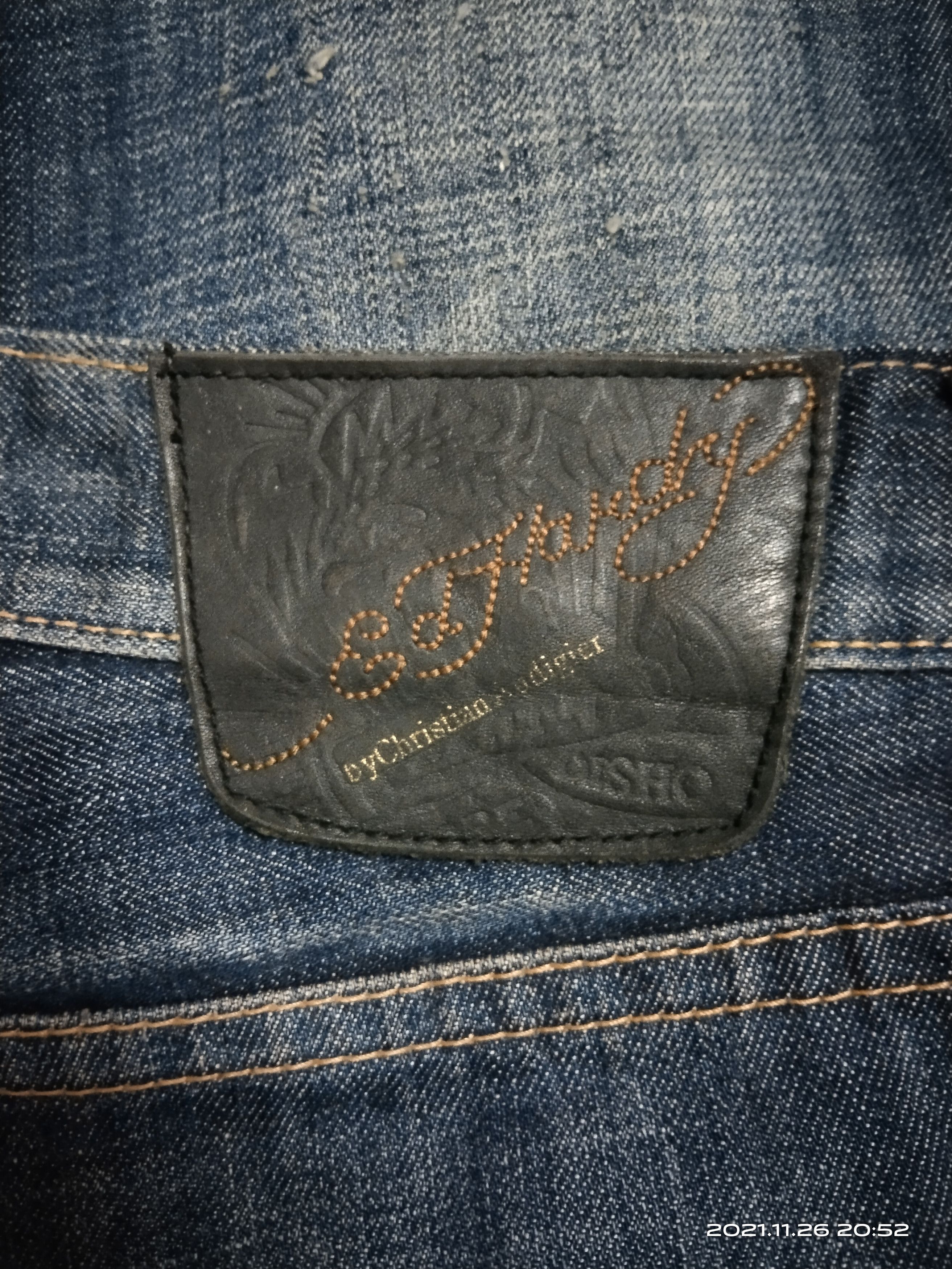 Ed Hardy DiSTRESSED EMBROIDED SKULL ED HARDY BY CHRISTIAN AUDIGIER Size US 30 / EU 46 - 9 Thumbnail