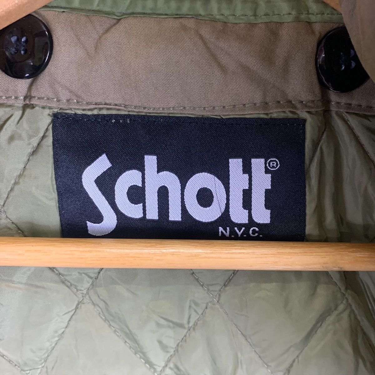 Schott × Vintage SCHOTT NYC Army Design Hoodie Parkas Long Coats Jacket Size US M / EU 48-50 / 2 - 6 Thumbnail