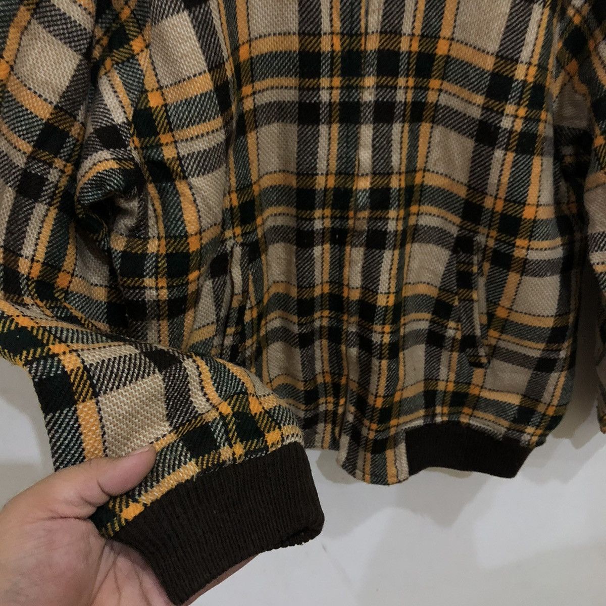Japanese Brand Bomber Wool Jacket Tartan Design Baronvon Size US L / EU 52-54 / 3 - 5 Thumbnail