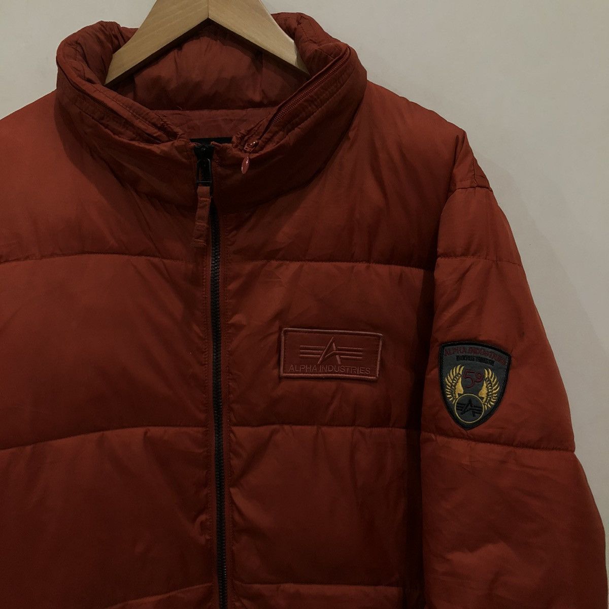 Alpha Industries Vintage Alpha Industries Light Down Puffer Jacket Hoodie Size US XL / EU 56 / 4 - 5 Thumbnail
