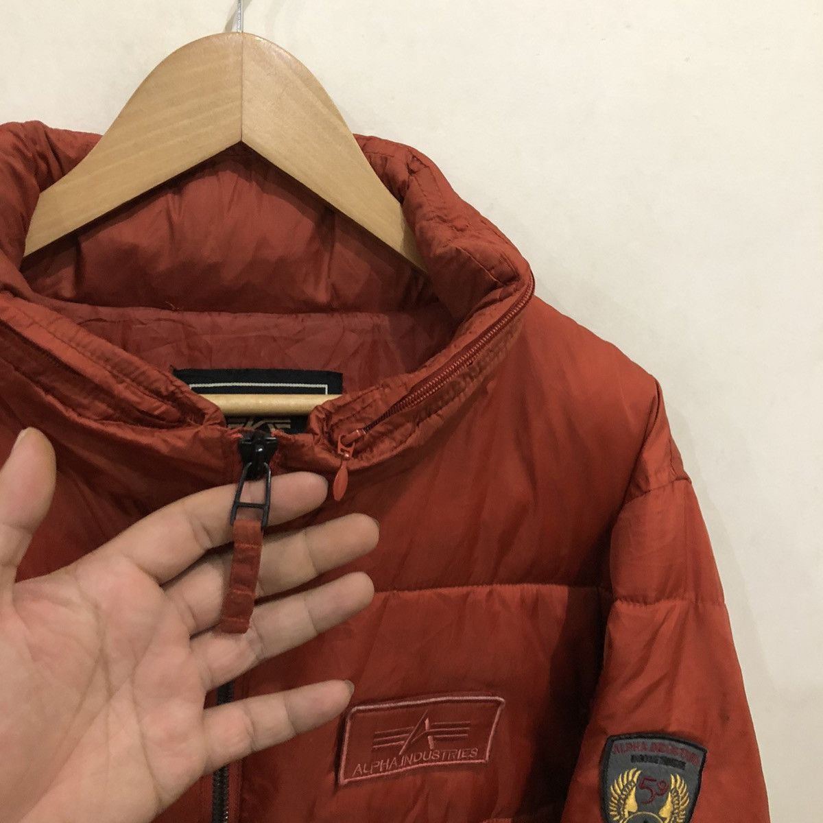 Alpha Industries Vintage Alpha Industries Light Down Puffer Jacket Hoodie Size US XL / EU 56 / 4 - 6 Thumbnail