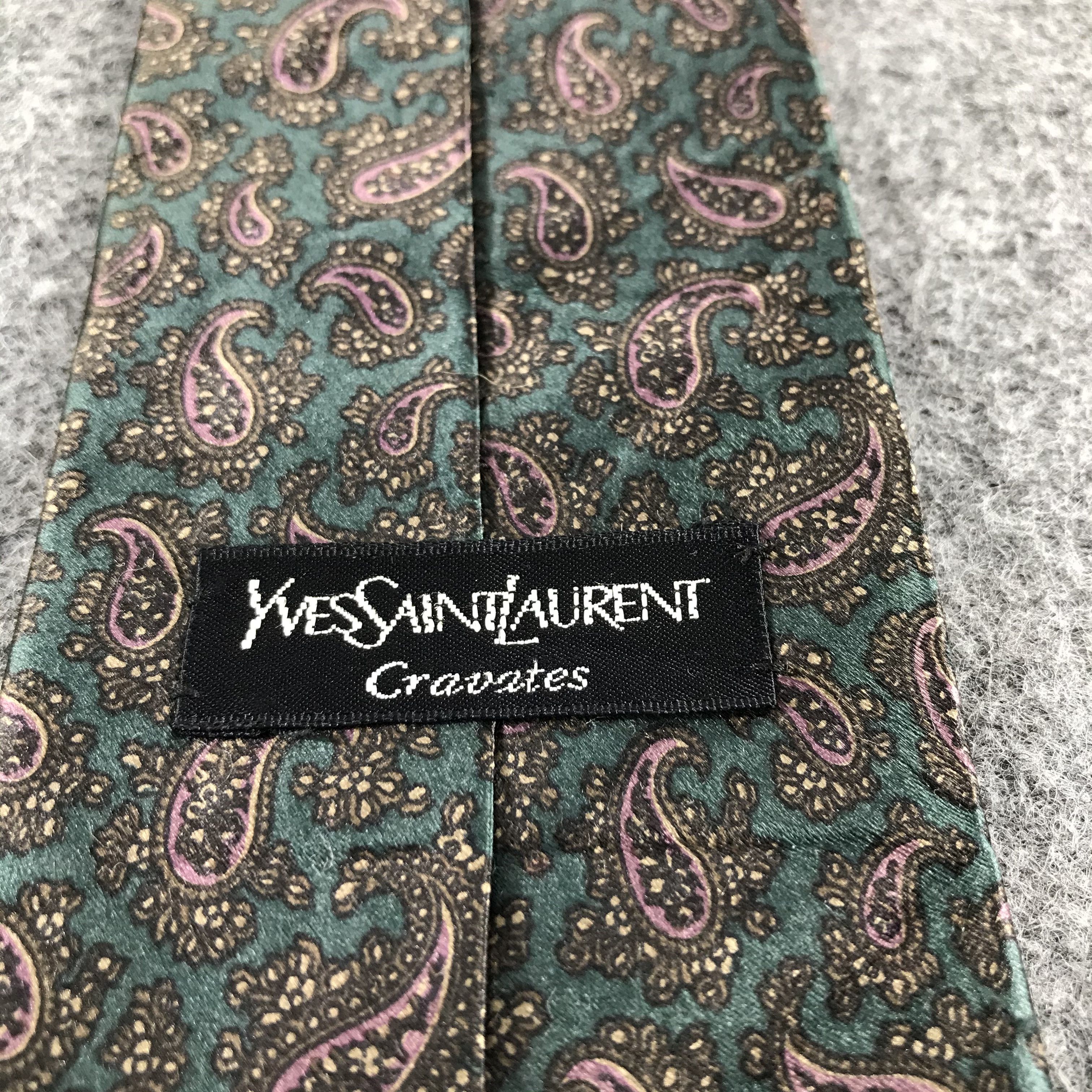 Yves Saint Laurent Vintage Yves Saint Laurent Paisley Silk Neck Ties T15 Size ONE SIZE - 3 Thumbnail
