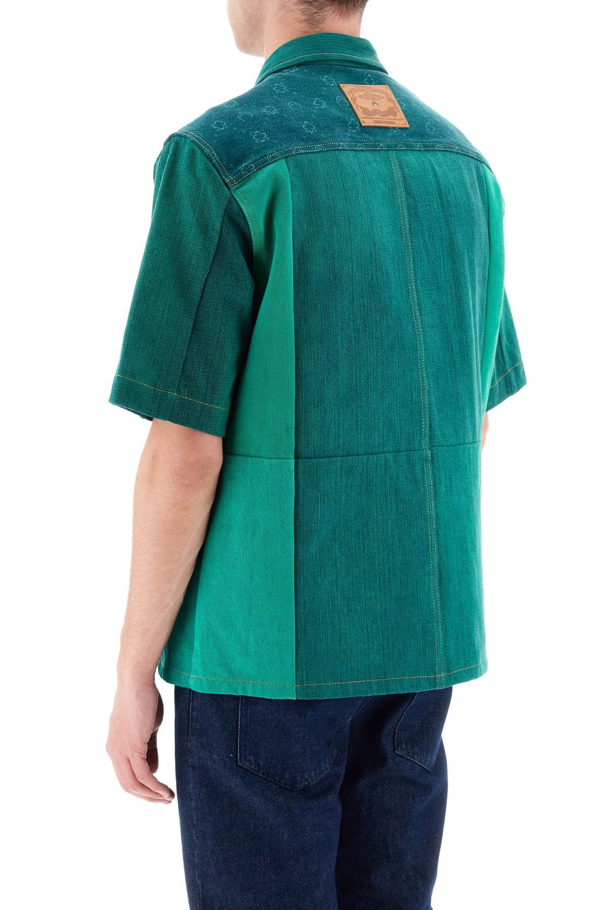 Marine Serre Marine Serre Regenerated Denim Shirt With Short Sleeves Size US S / EU 44-46 / 1 - 3 Thumbnail
