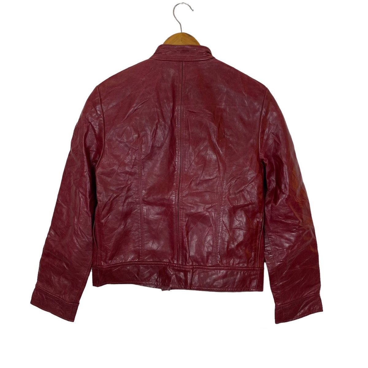 DKNY × Designer DKNY Red Leather Jacket Size S / US 4 / IT 40 - 2 Thumbnail