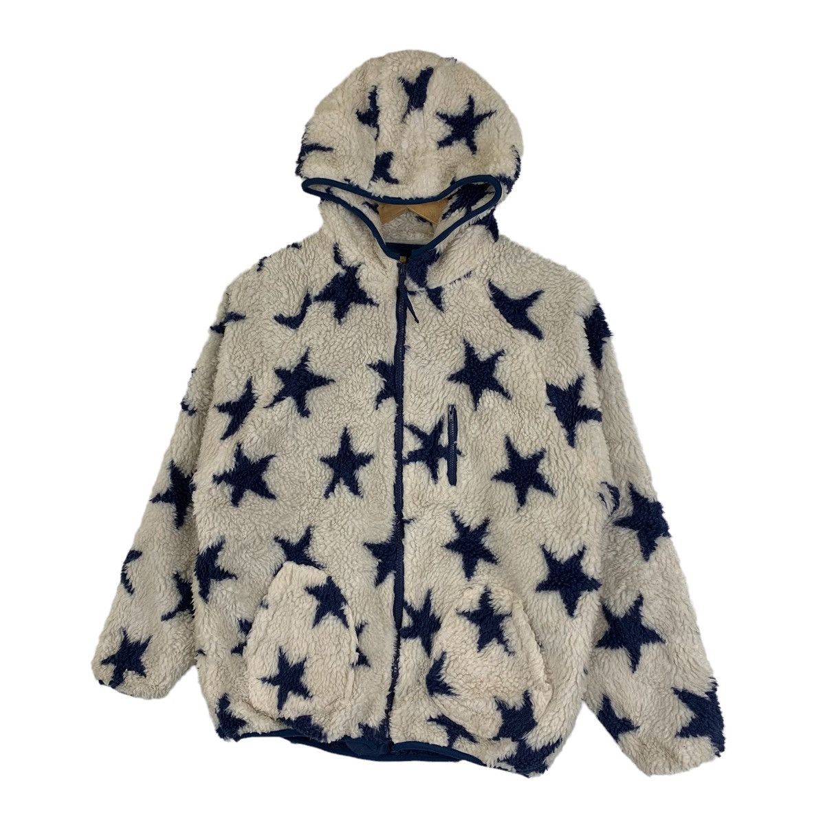 Japanese Brand × Vintage ROUGH Union Made Star Fleece Sherpa Zipper Hoodie Sweaters Size US M / EU 48-50 / 2 - 4 Thumbnail