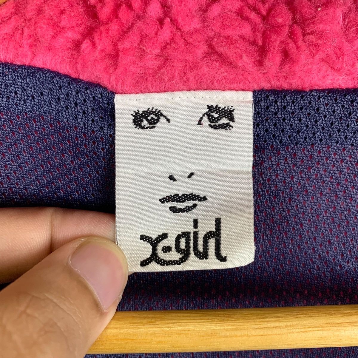 Japanese Brand × Vintage Vintage X-GIRL Retro Classic-X Fleece Hoodie Sweater Jacket Size M / US 6-8 / IT 42-44 - 6 Thumbnail
