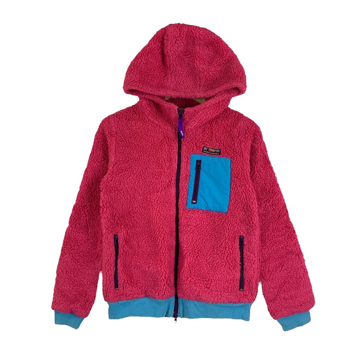 Vintage X-GIRL Retro Classic-X Fleece Hoodie Sweater Jacket