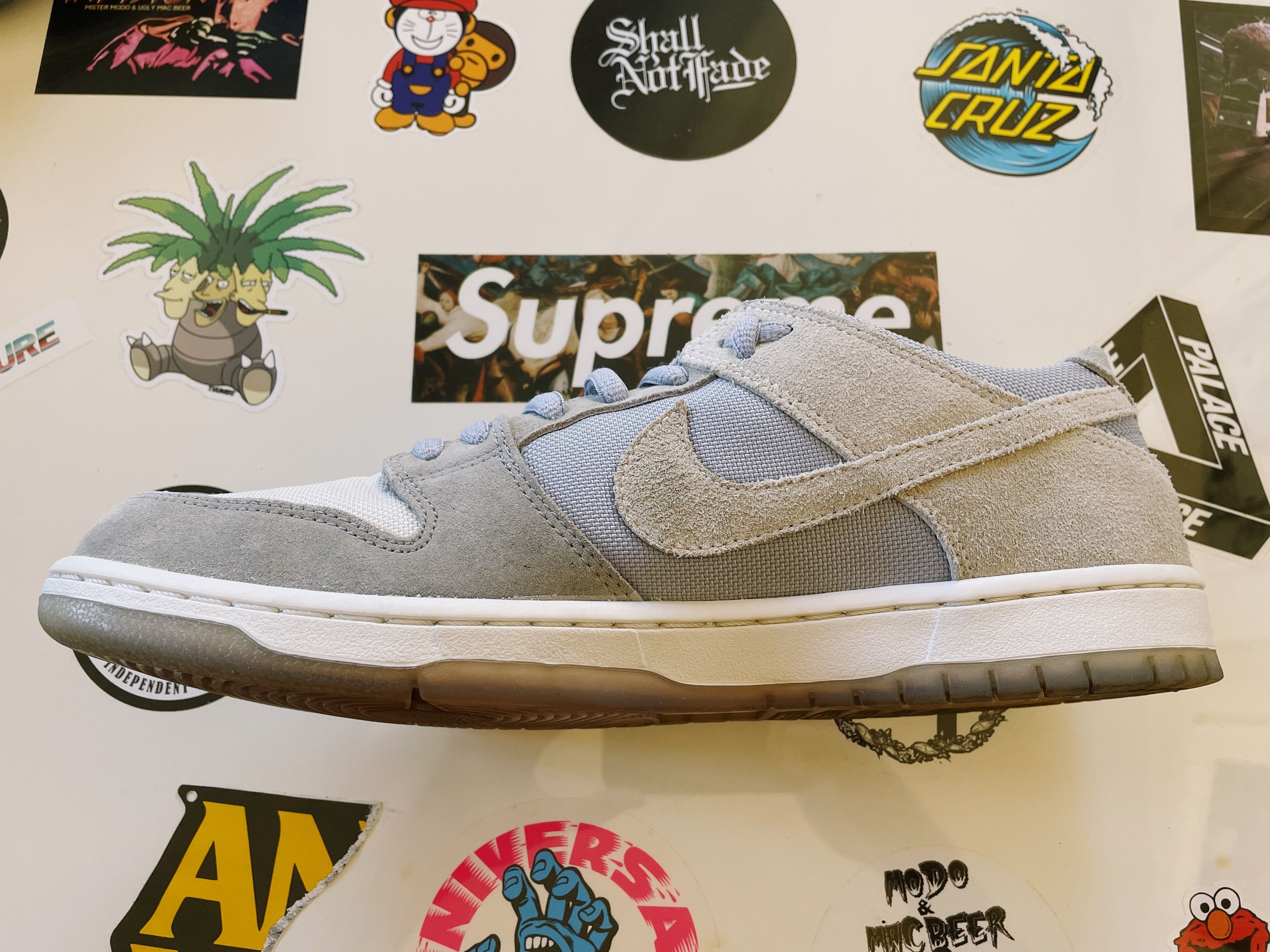 Nike Nike SB Zoom Dunk Low Pro Wolf Grey Summit White Clear Size US 12 / EU 45 - 3 Thumbnail