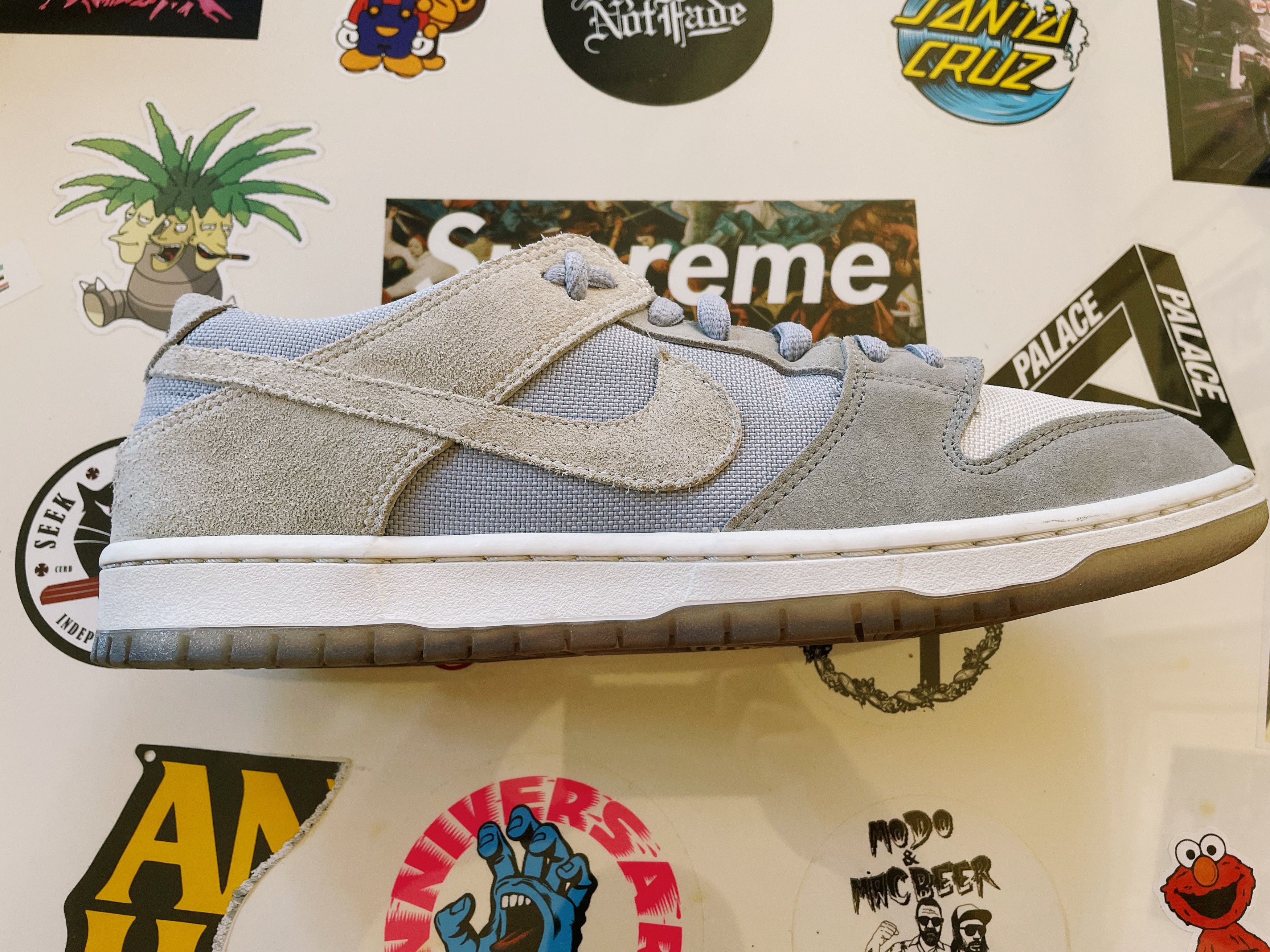 Nike Nike SB Zoom Dunk Low Pro Wolf Grey Summit White Clear Size US 12 / EU 45 - 2 Thumbnail