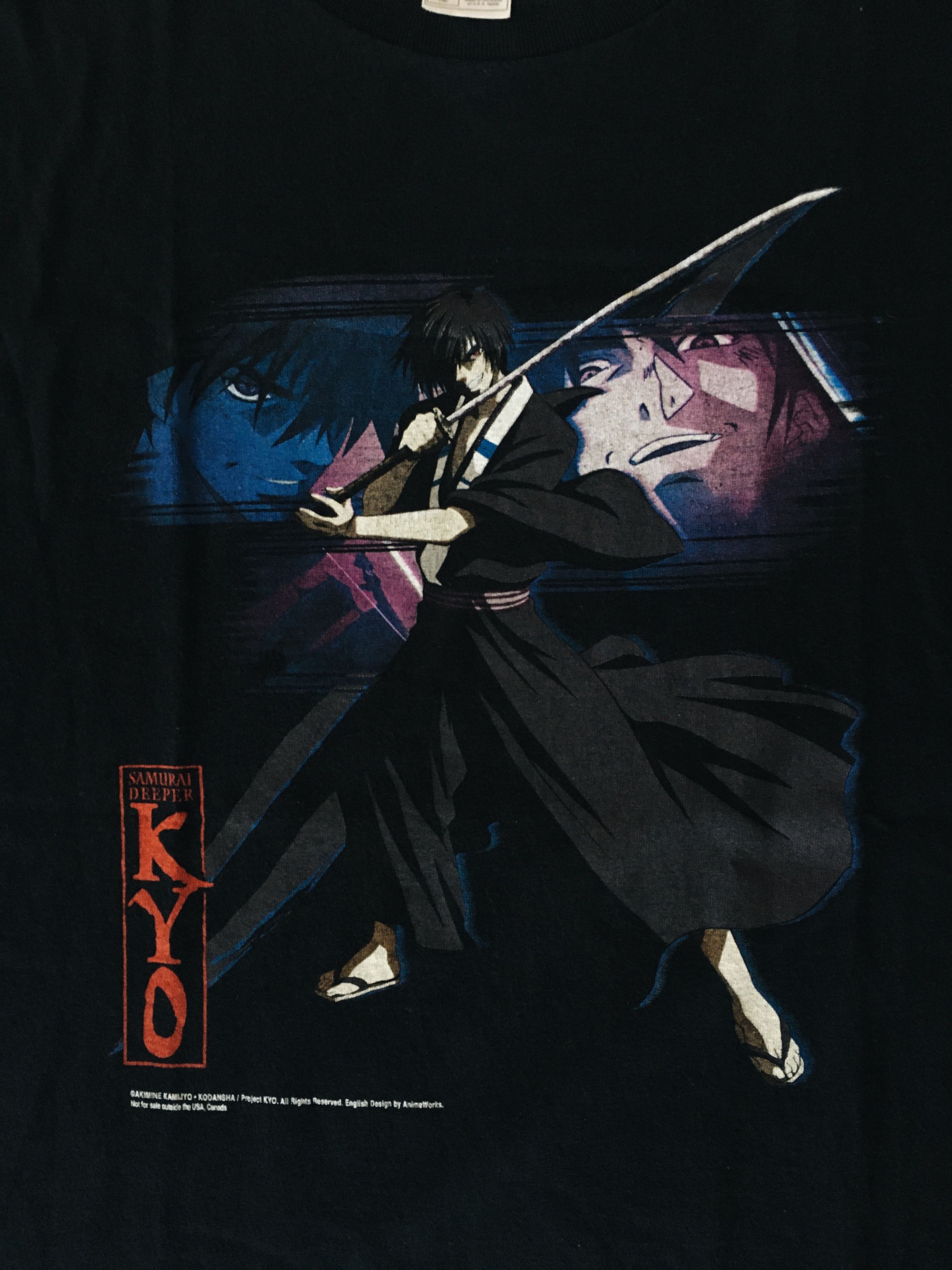 Cartoon Network × Japanese Brand × Vintage Vintage Samurai Deeper Kyo Officialy Licensed T-shirt Black Size US XL / EU 56 / 4 - 4 Thumbnail