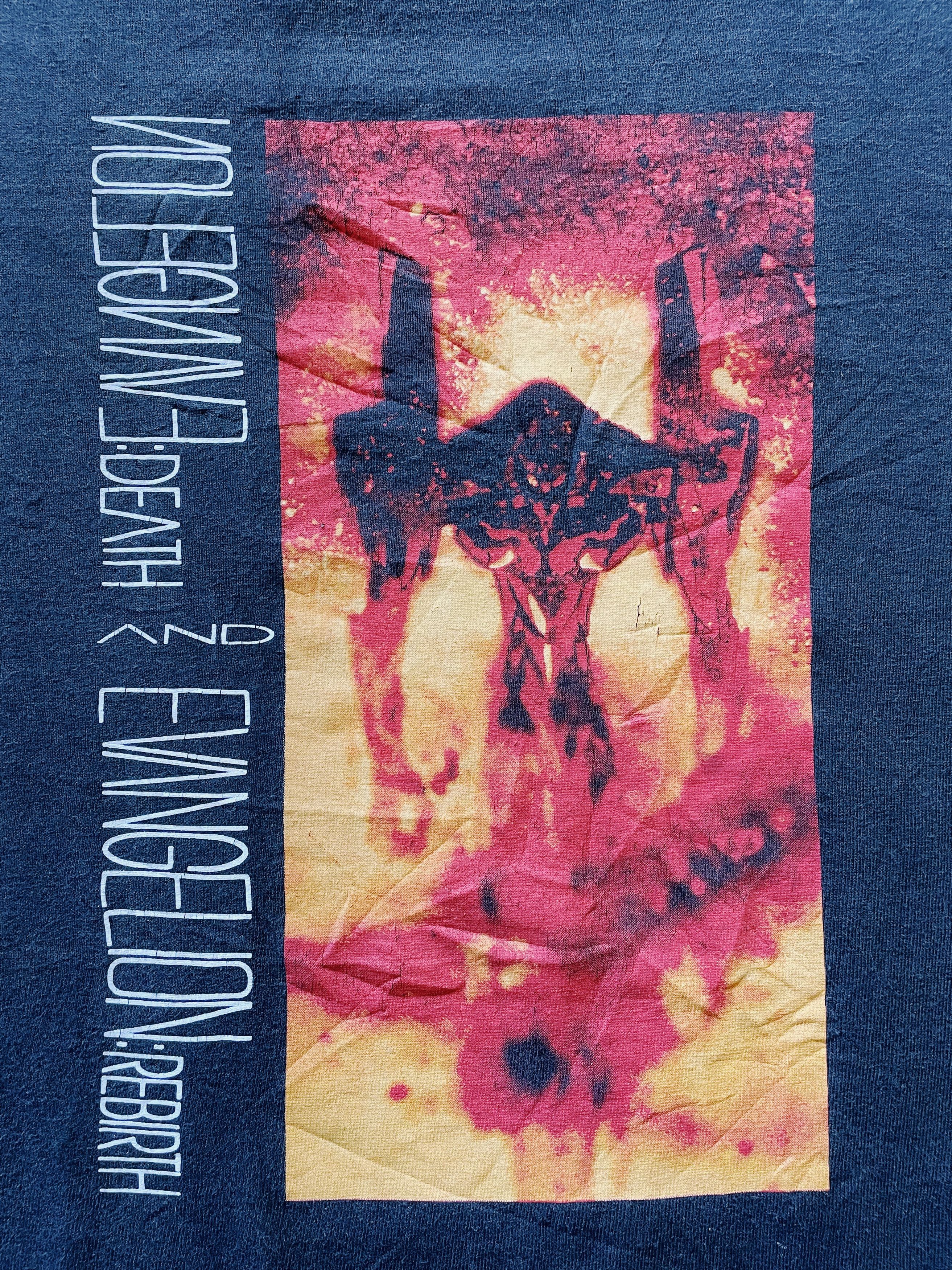 Anime × Japanese Brand × Vintage Vintage 1997 Evangelion Death & Rebirth Promo T-shirt Black Size US L / EU 52-54 / 3 - 3 Thumbnail