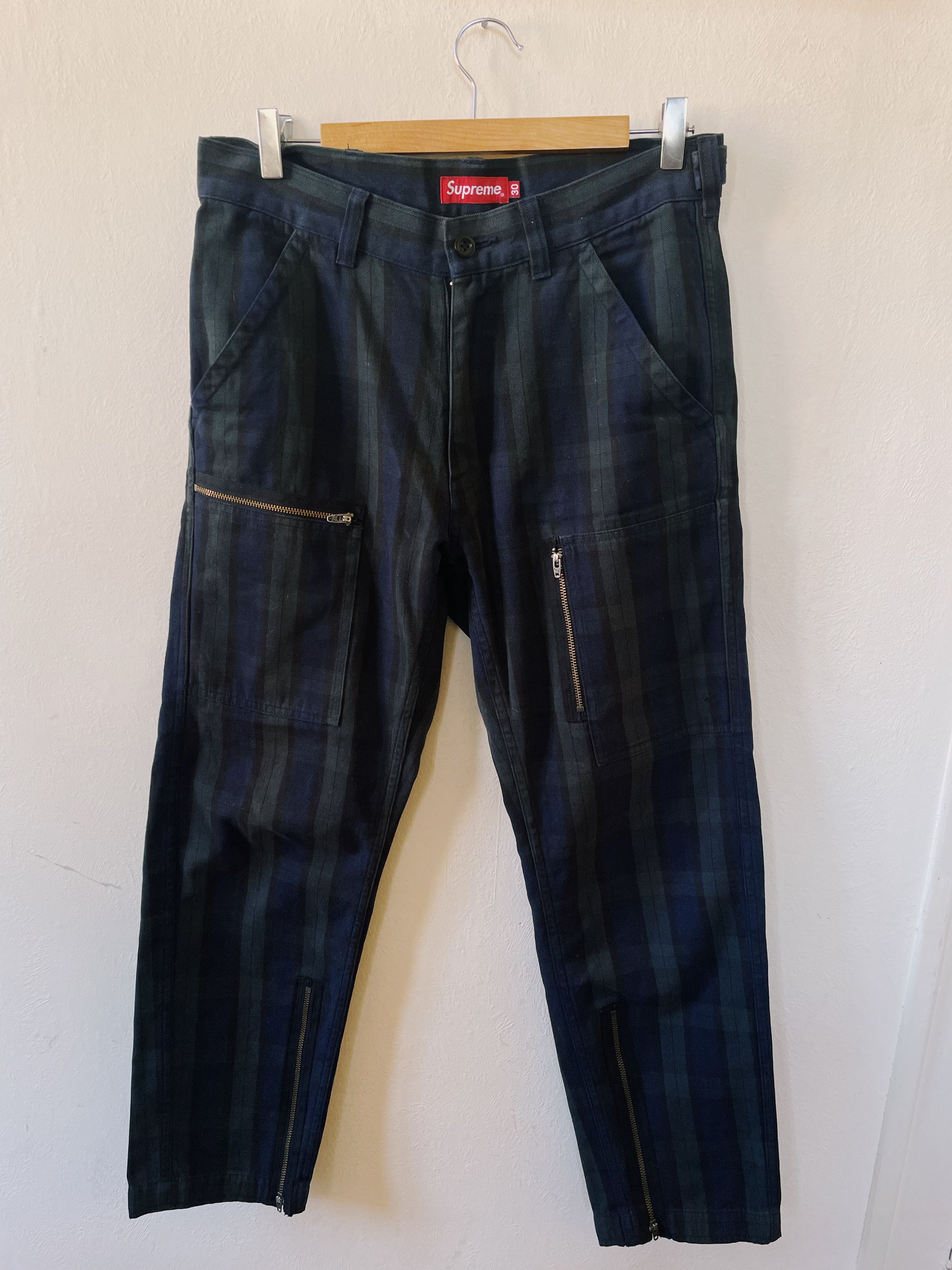 Supreme Supreme Blackwatch Plaid Flight Pants Navy / Green Size US 30 / EU 46 - 2 Thumbnail