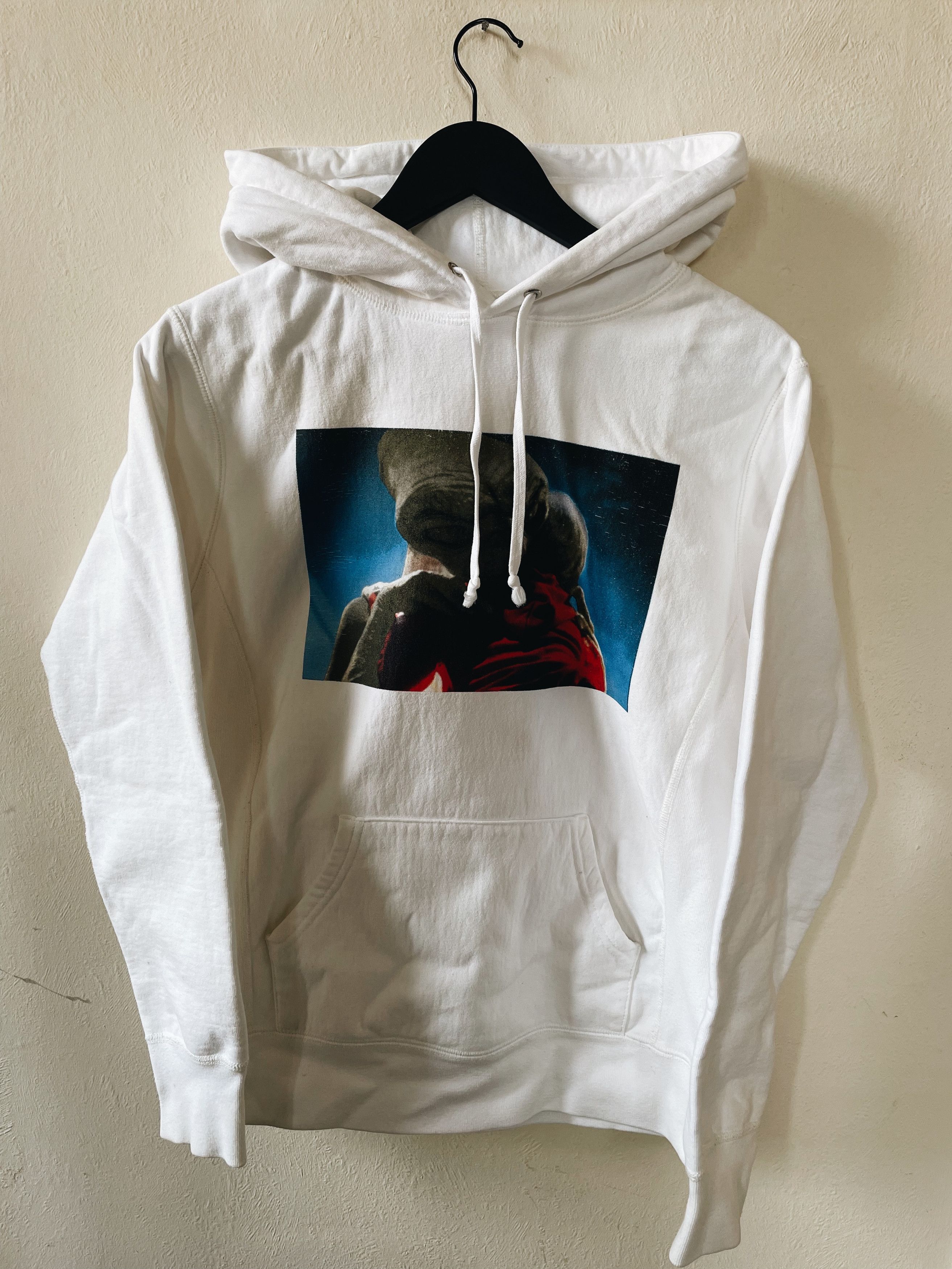 image of Supreme X E.t. Hoodie White, Men's (Size Small)