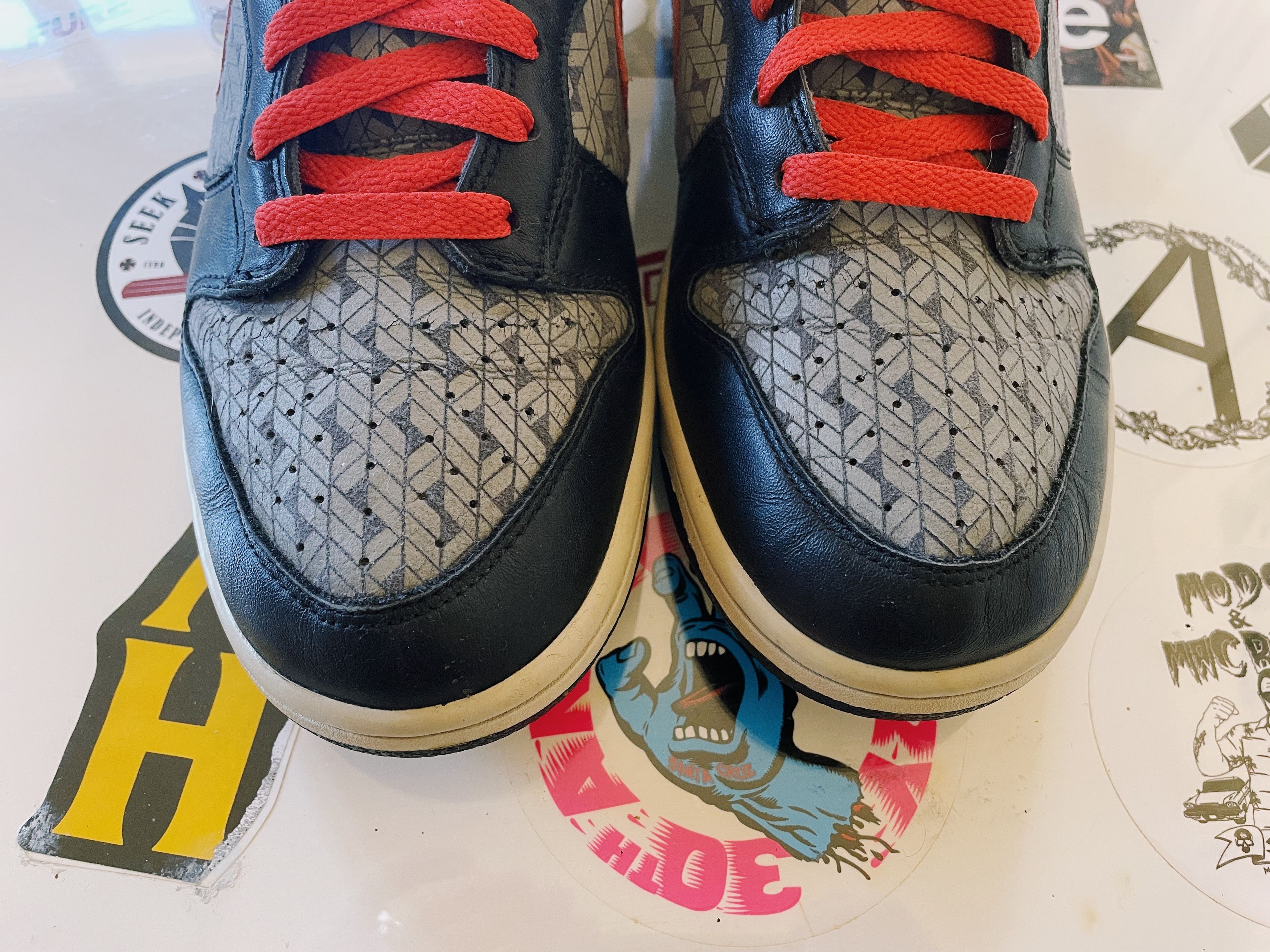 Nike Nike Dunk Low Black / Neutual Gray / Safety Orange Flash Size US 9.5 / EU 42-43 - 4 Thumbnail
