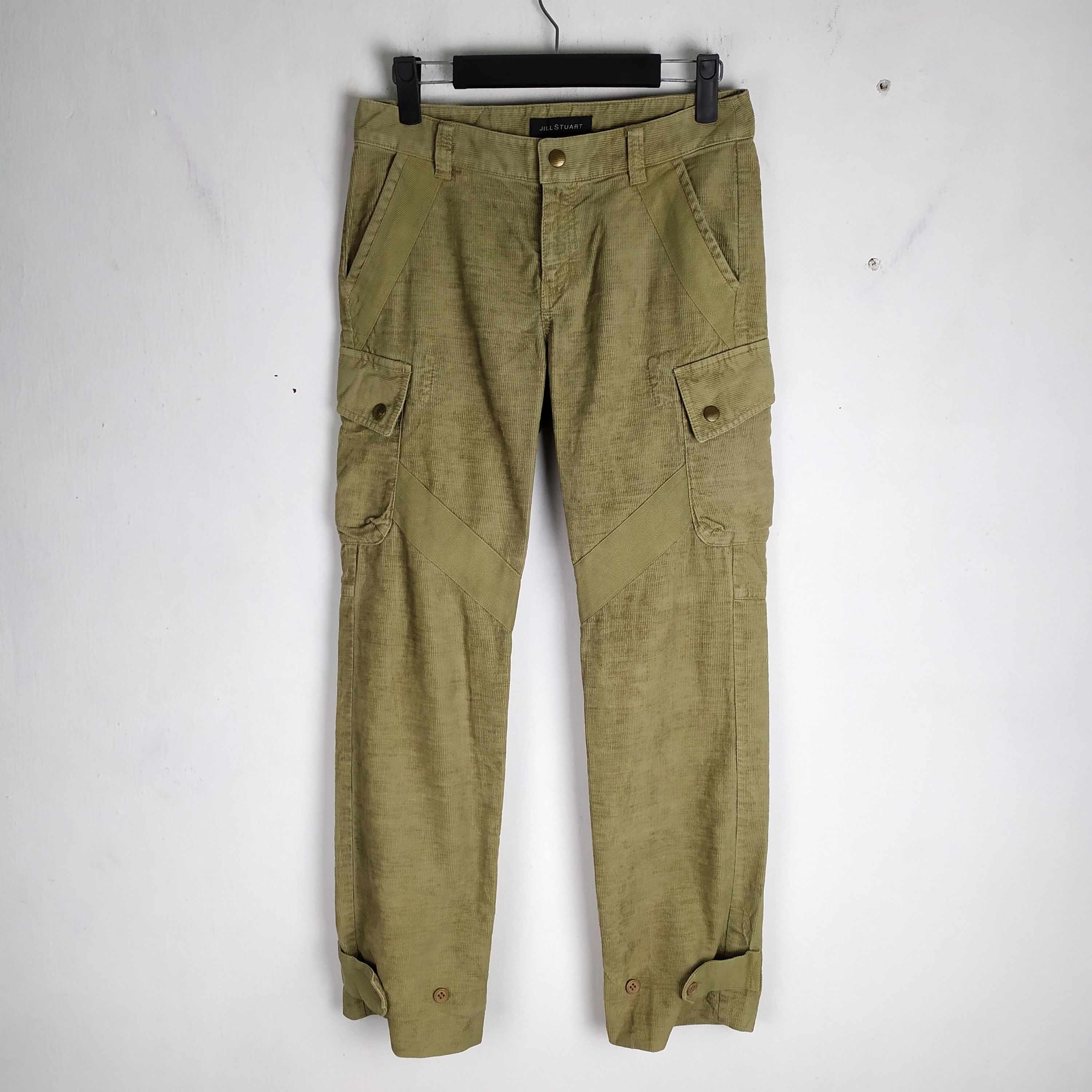 Jil Stuart VINTAGE JILL STUART CORDUROY CARGO PANTS Size US 28 / EU 44 - 1 Thumbnail
