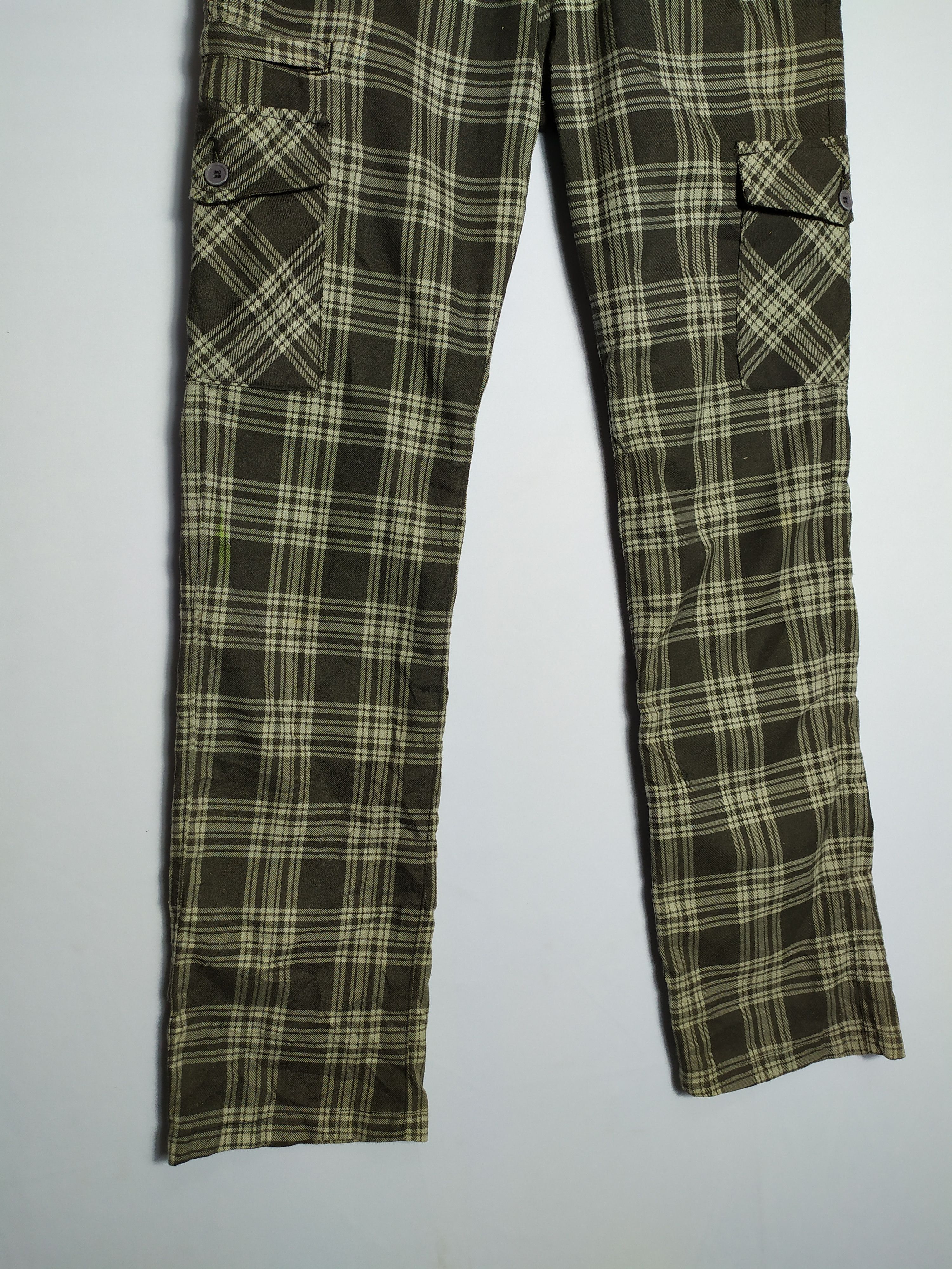 Flannel SUGGESTION CHECKERED PLAID CARGO PANTS/TACTICAL PANTS Size US 30 / EU 46 - 3 Thumbnail