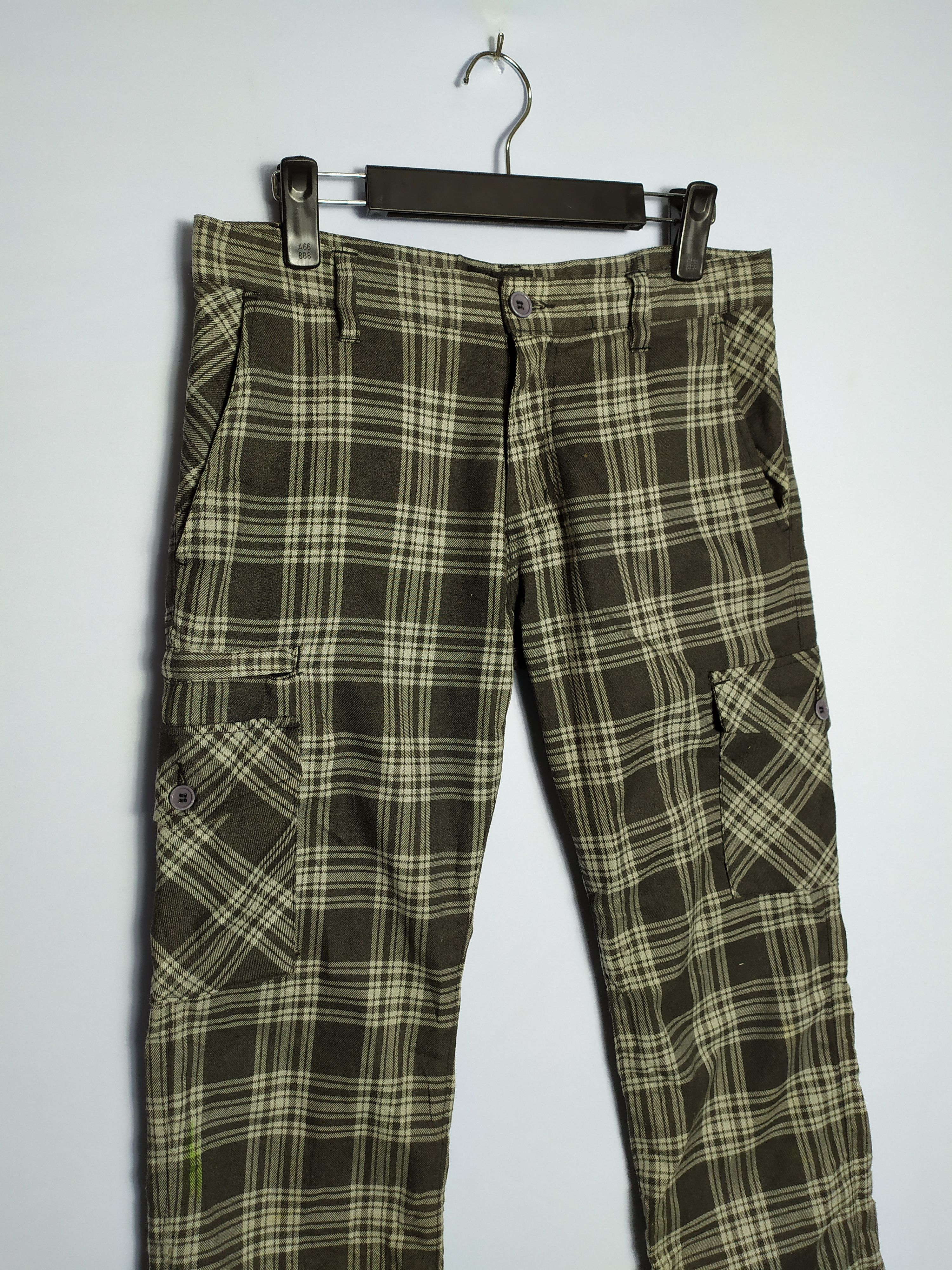 Flannel SUGGESTION CHECKERED PLAID CARGO PANTS/TACTICAL PANTS Size US 30 / EU 46 - 2 Thumbnail