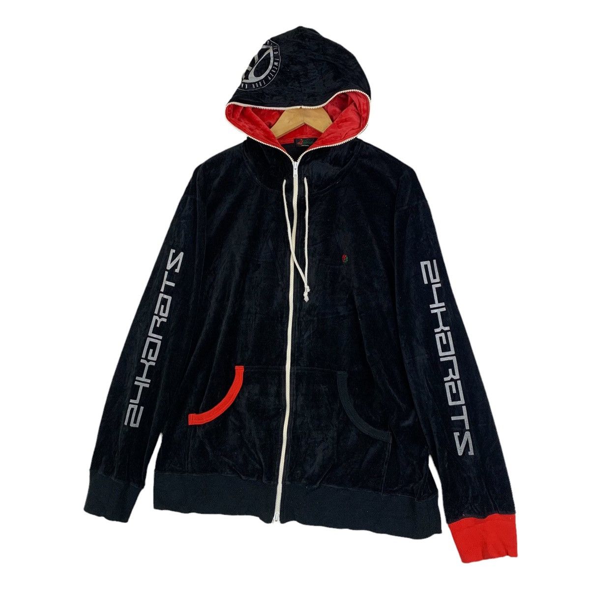 Japanese Brand × Vintage 24 KARATS Japanese Brand Coduroy Hoodie Sweater Jacket Size US XL / EU 56 / 4 - 4 Thumbnail