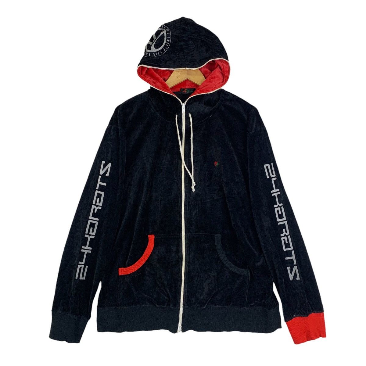 Japanese Brand × Vintage 24 KARATS Japanese Brand Coduroy Hoodie Sweater Jacket Size US XL / EU 56 / 4 - 1 Thumbnail