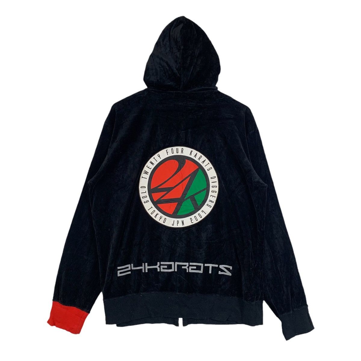 Japanese Brand × Vintage 24 KARATS Japanese Brand Coduroy Hoodie Sweater Jacket Size US XL / EU 56 / 4 - 2 Thumbnail