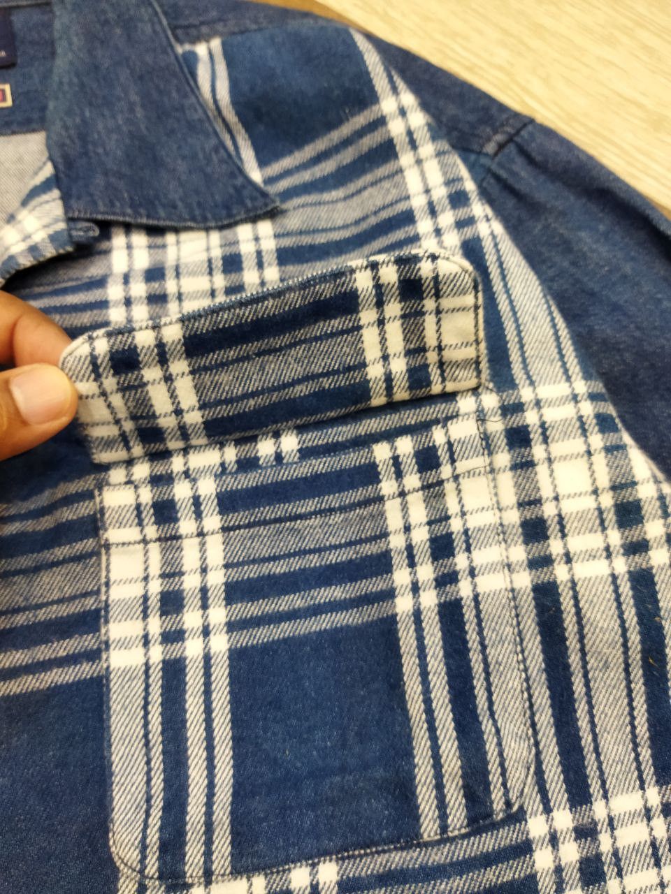 Wrangler Vintage Wrangler Checkered Oversized Denim Shirt Size US M / EU 48-50 / 2 - 7 Thumbnail