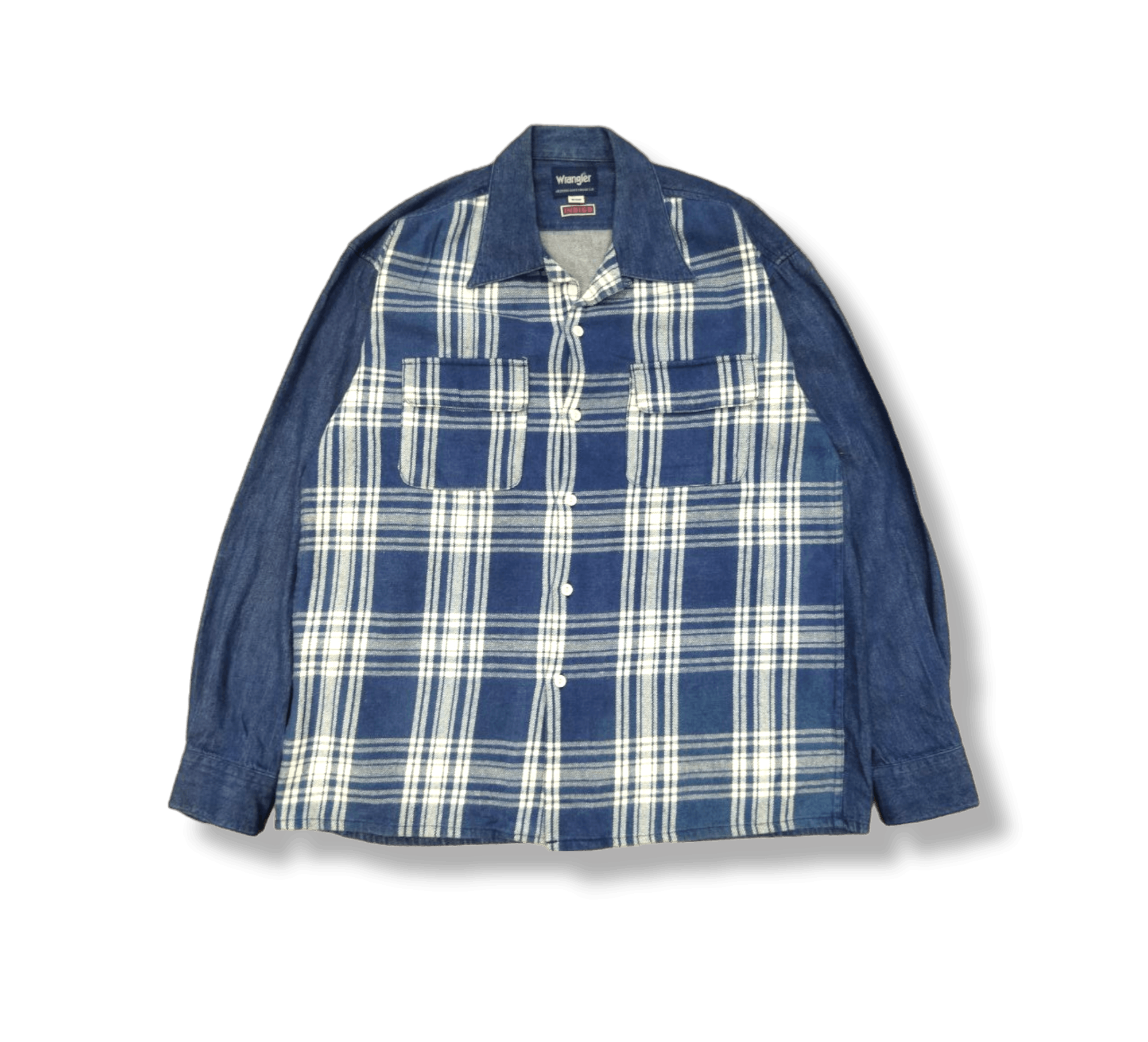 Wrangler Vintage Wrangler Checkered Oversized Denim Shirt Size US M / EU 48-50 / 2 - 1 Thumbnail