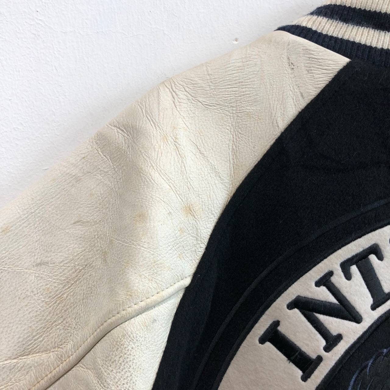 Vintage Interface Clan Black Big Logo Varsity Jacket Size US XL / EU 56 / 4 - 15 Thumbnail